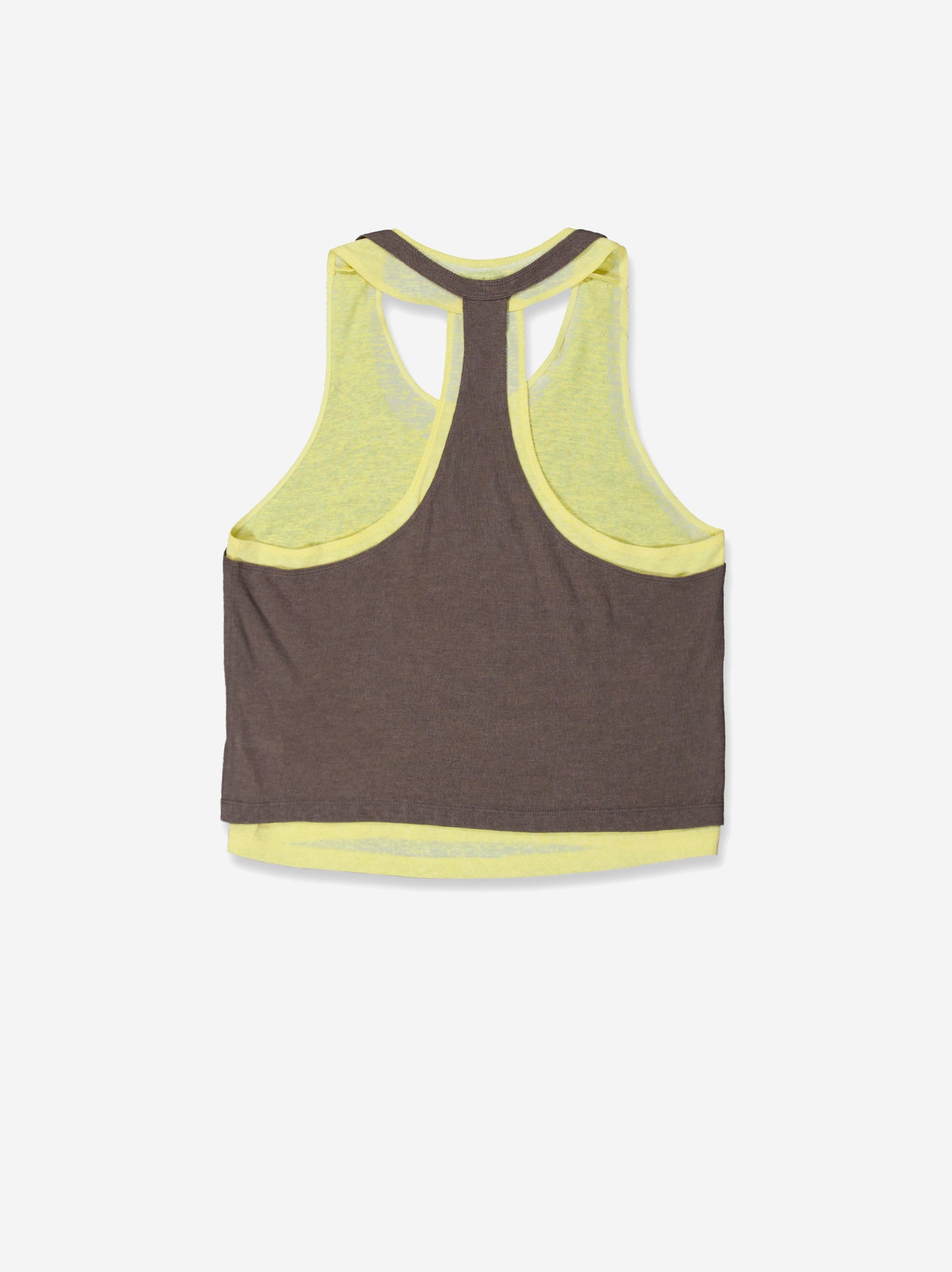 Brown - Taupe contrast double layer top