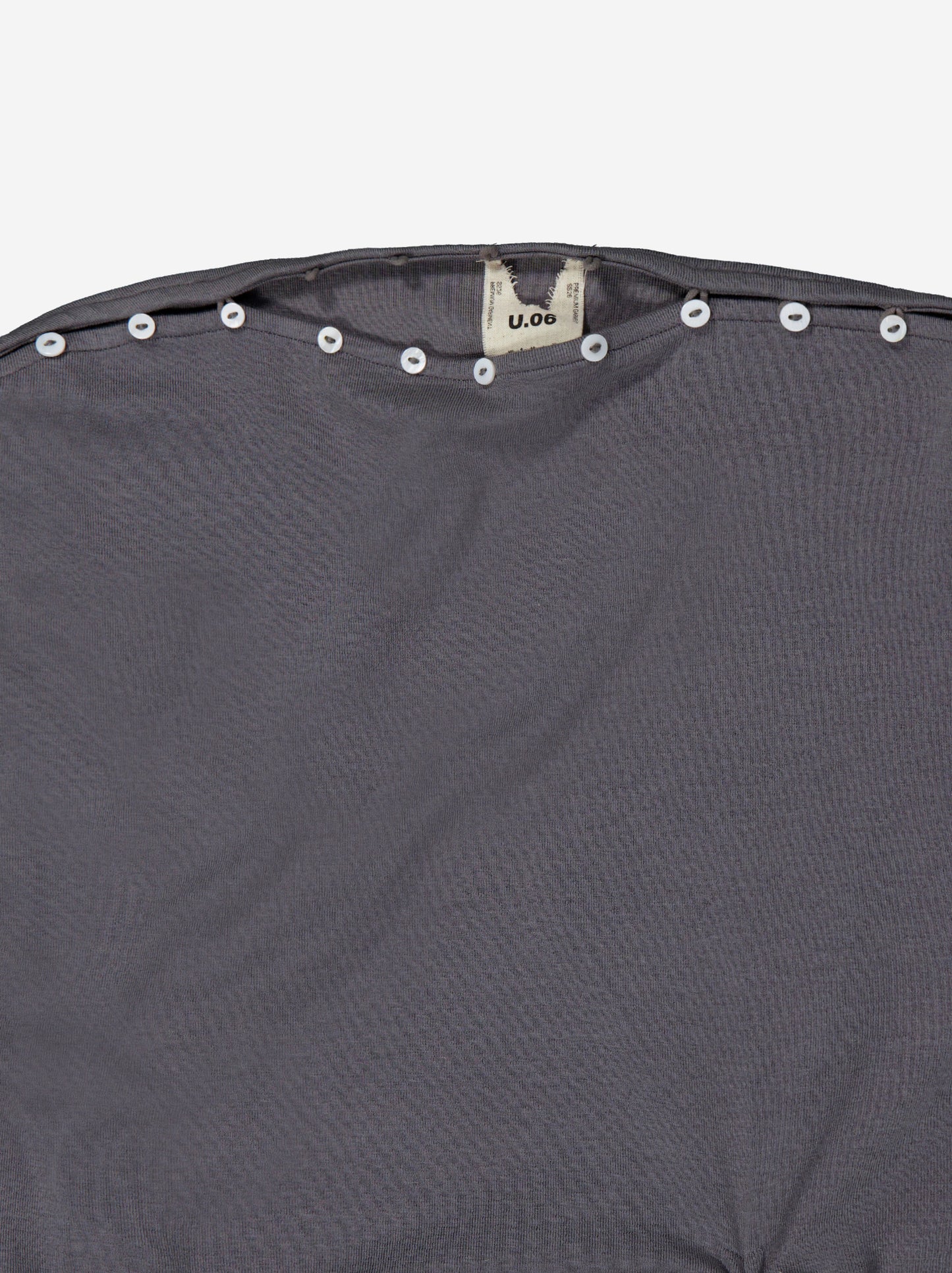 Grey long-sleeved top with side ruching - Xiquet