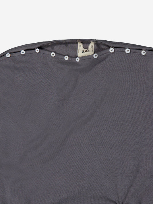 Grey long-sleeved top with side ruching - Xiquet