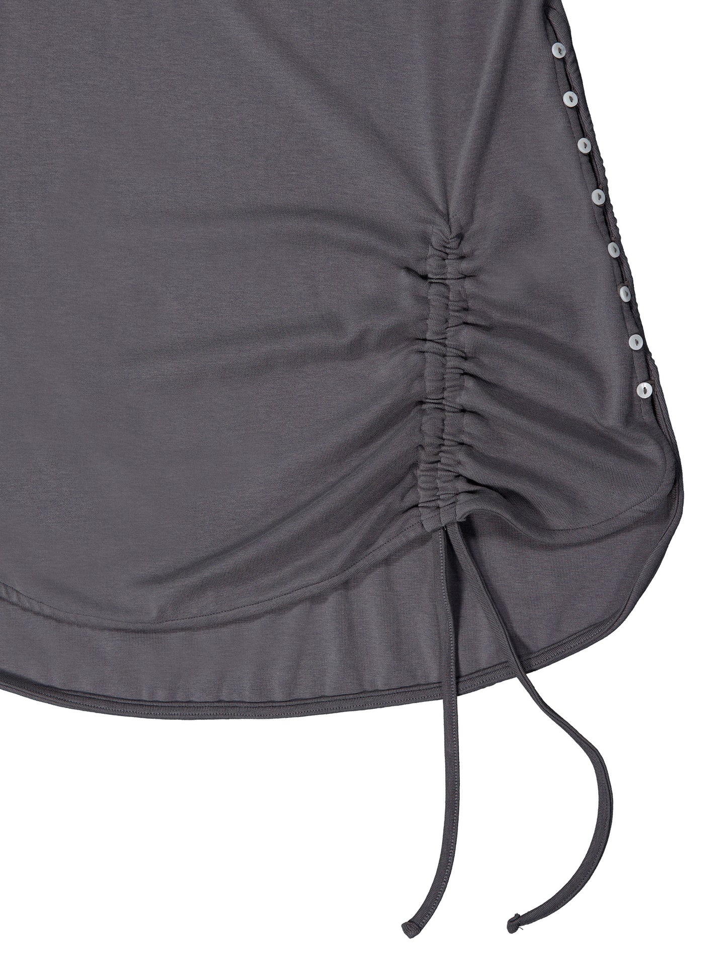 Grey Ruched Side Fitted Dress - Xiqueta