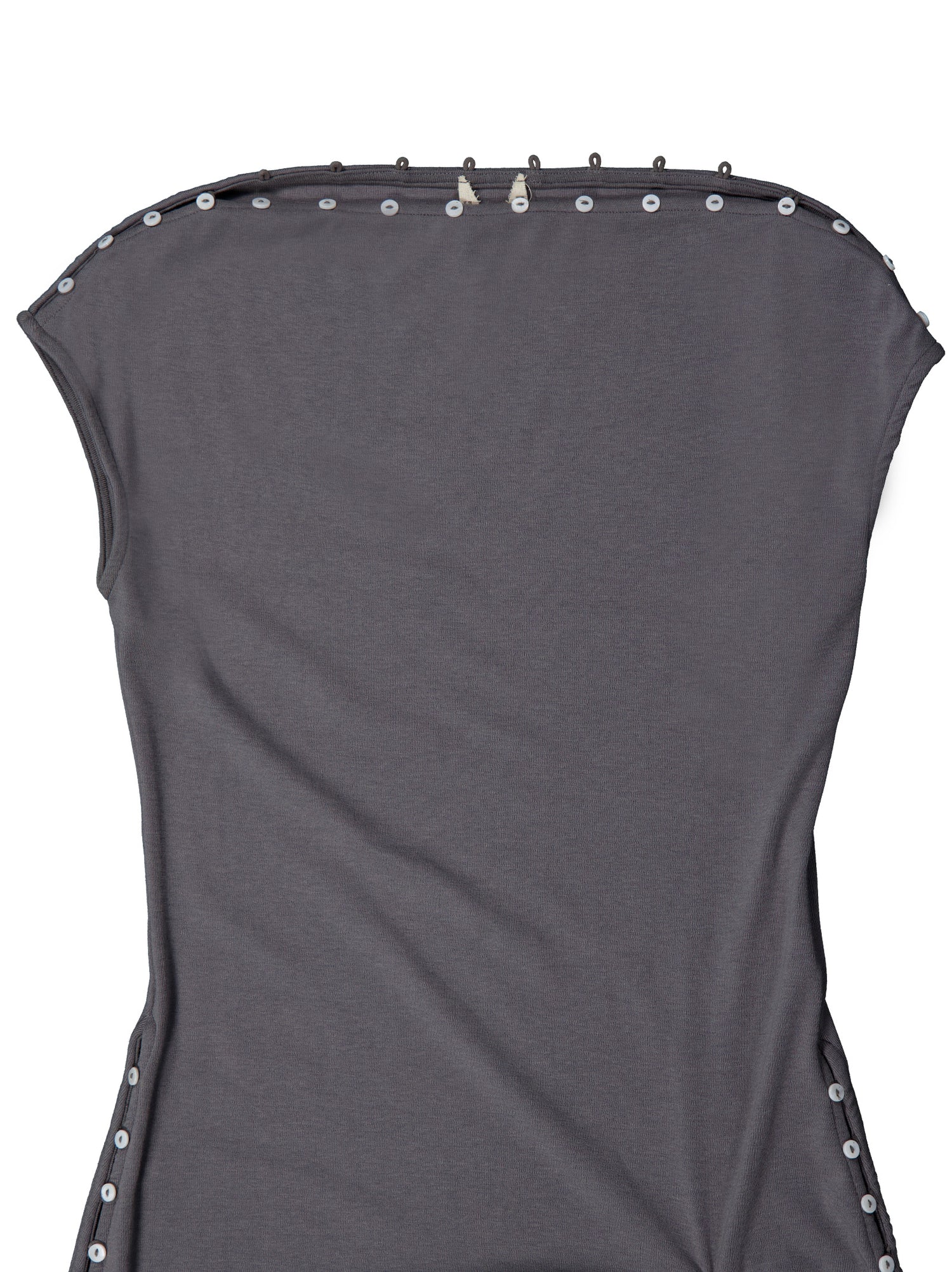 Grey Ruched Side Fitted Dress - Xiqueta