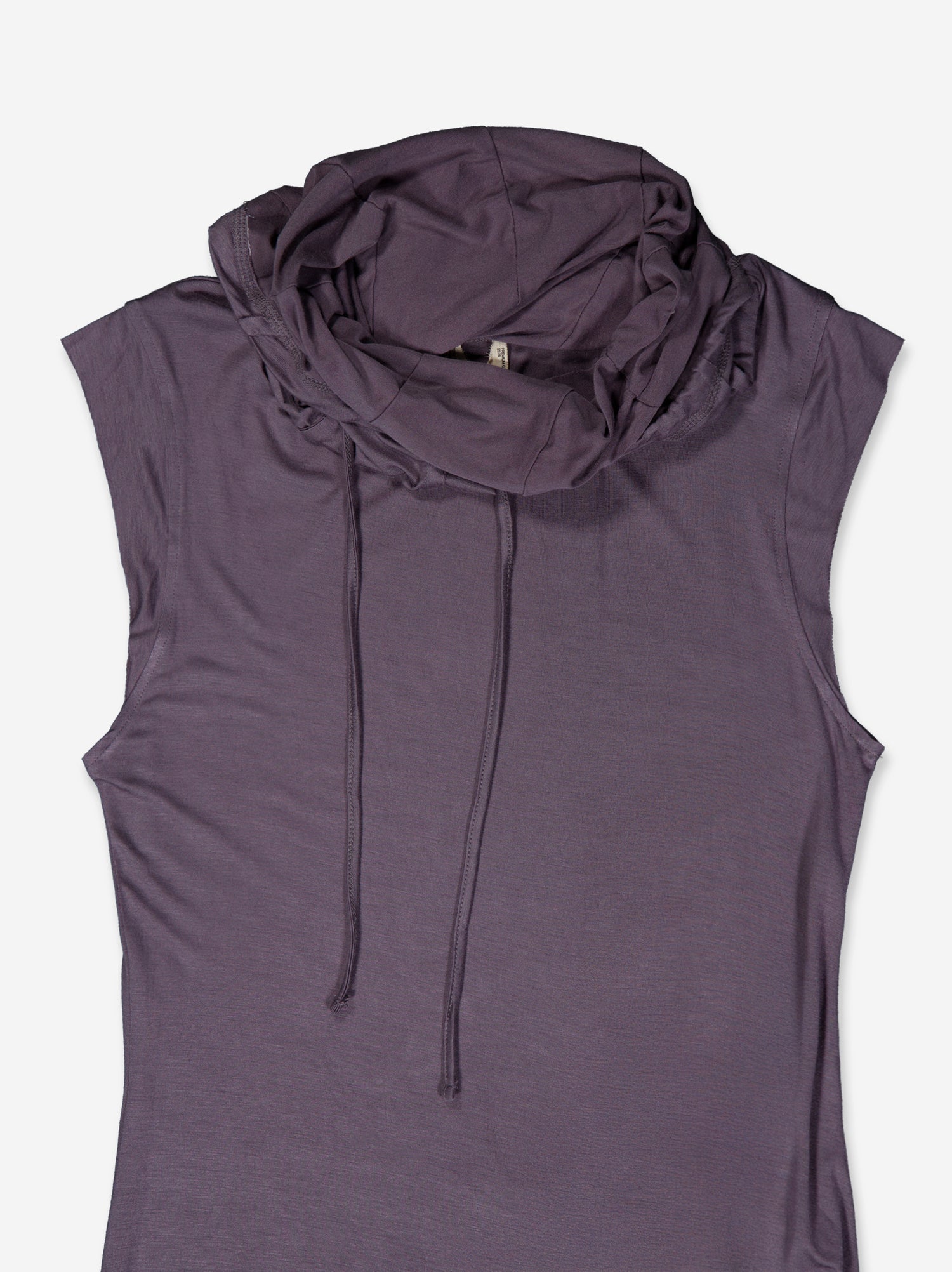Vestido con bolsillo lateral cuello alto y bajo fruncido - Chao
