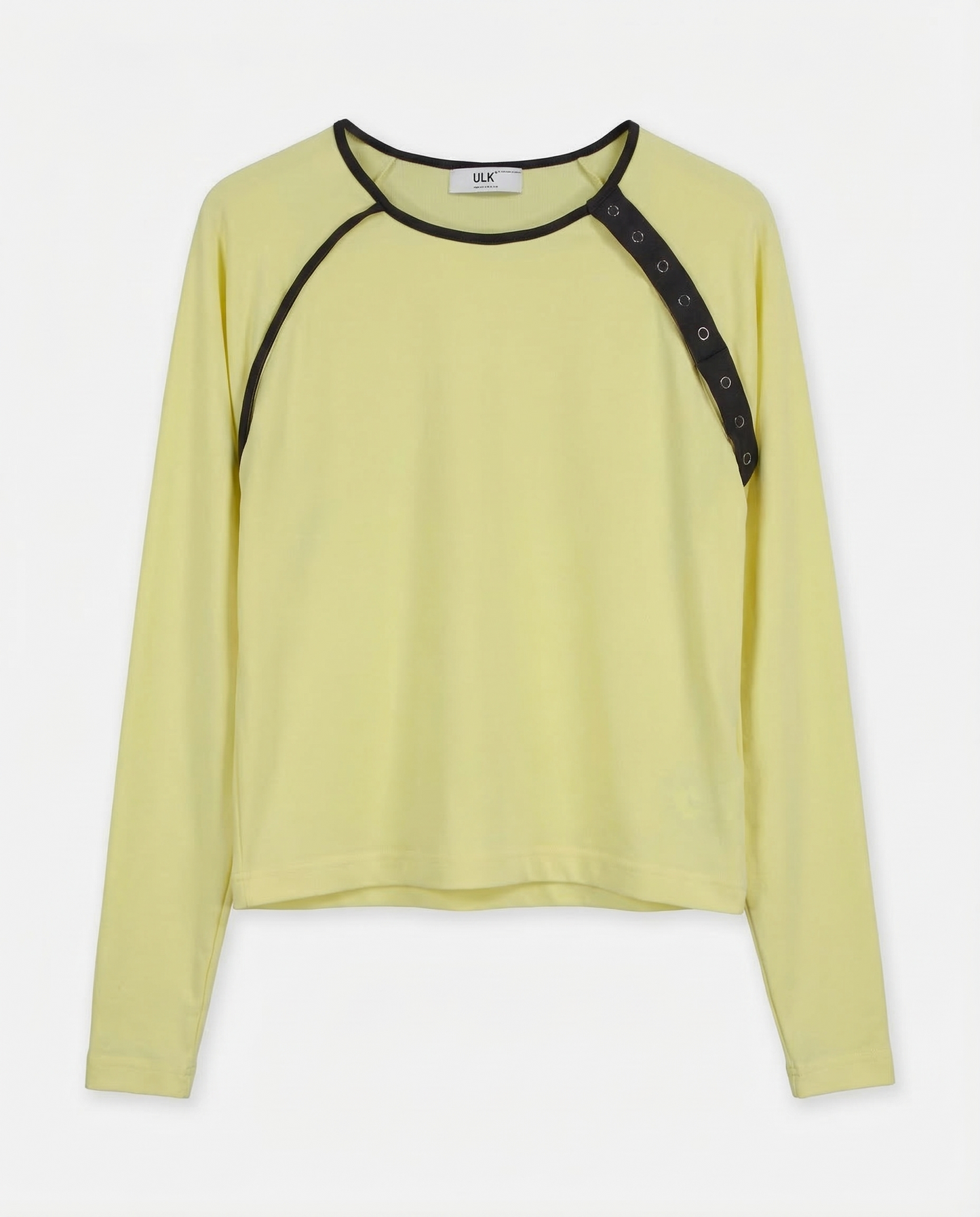 Asymmetric button-neck long-sleeve T-shirt - Elior