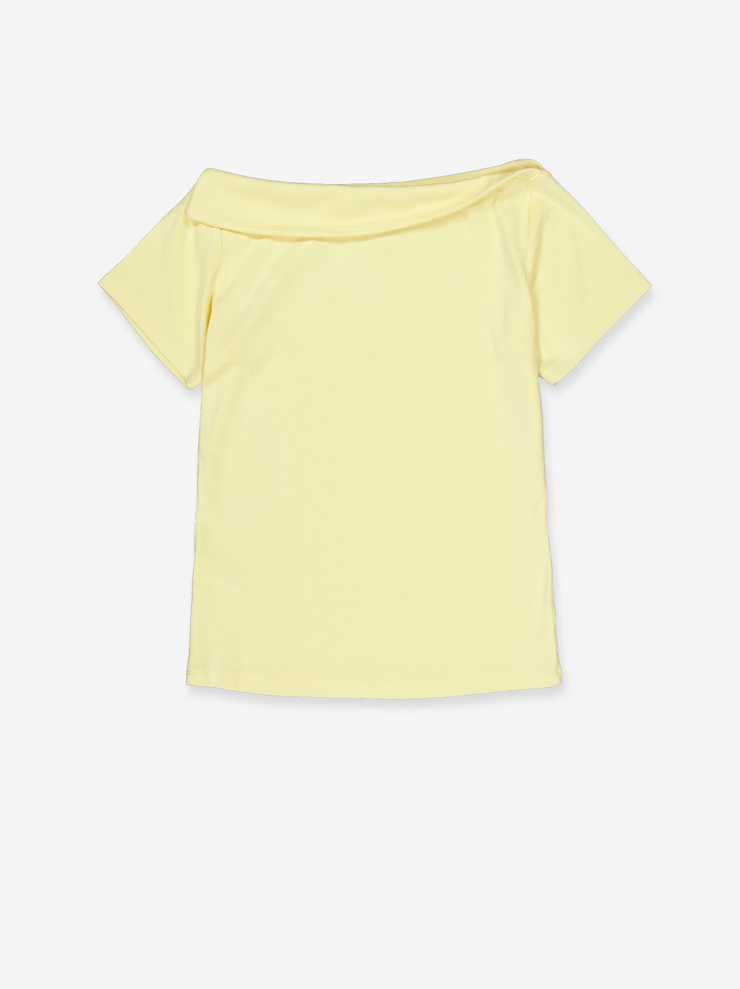 Top amarillo con escote barco doblado - Onda
