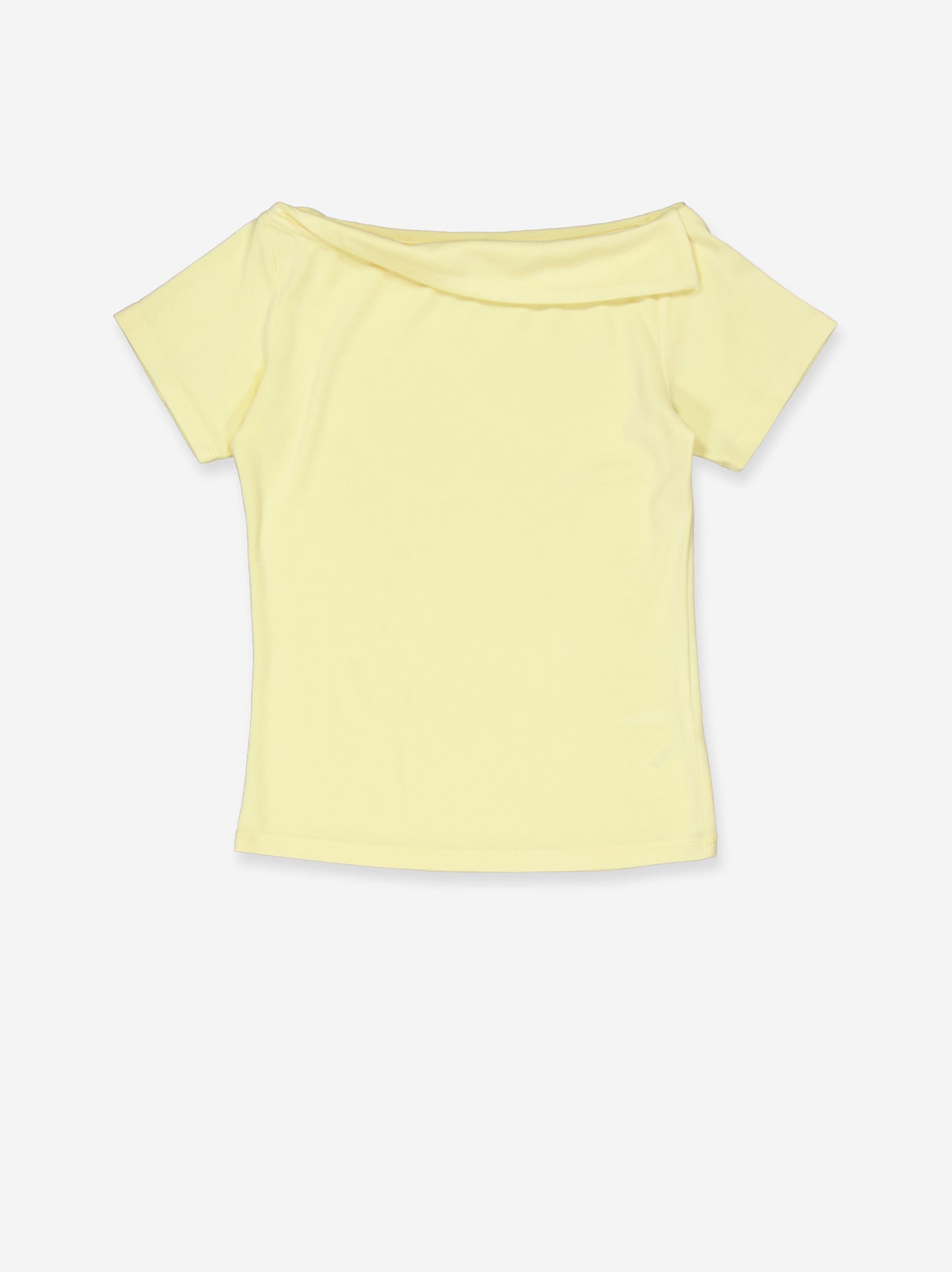 Top amarillo con escote barco doblado - Onda