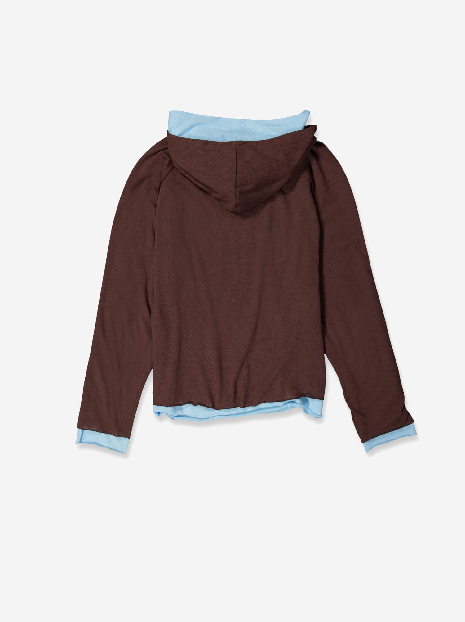 Sudadera doble marrón con capucha - Twotwo