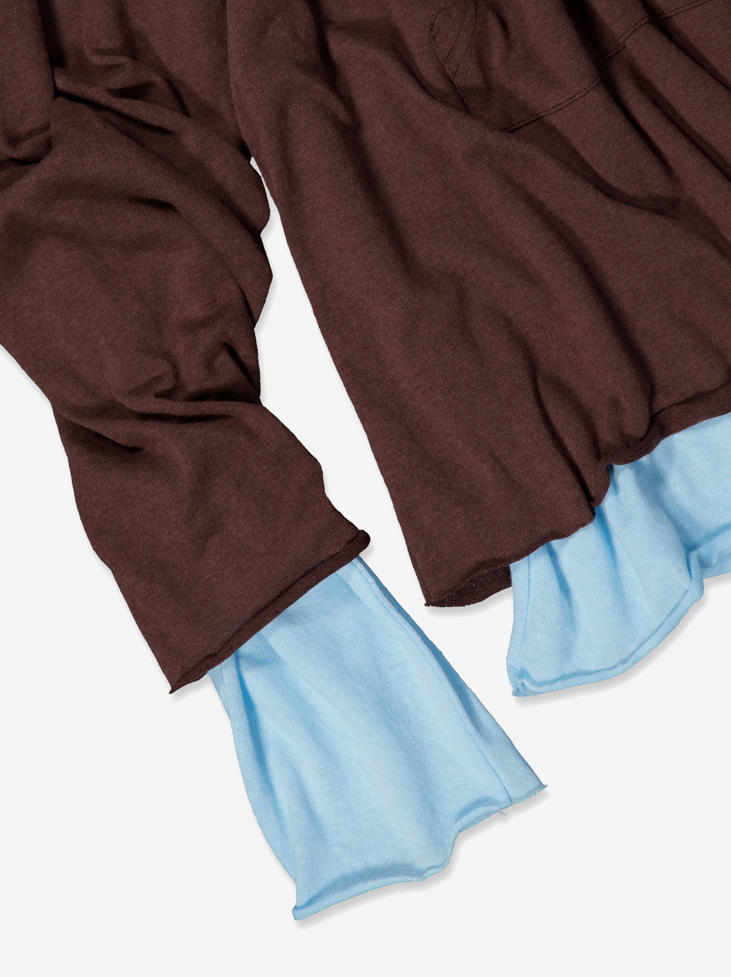 Sudadera doble marrón con capucha - Twotwo