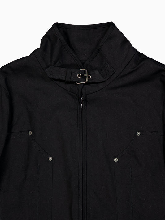Utilitarian black jacket with buckle adjustments - Light