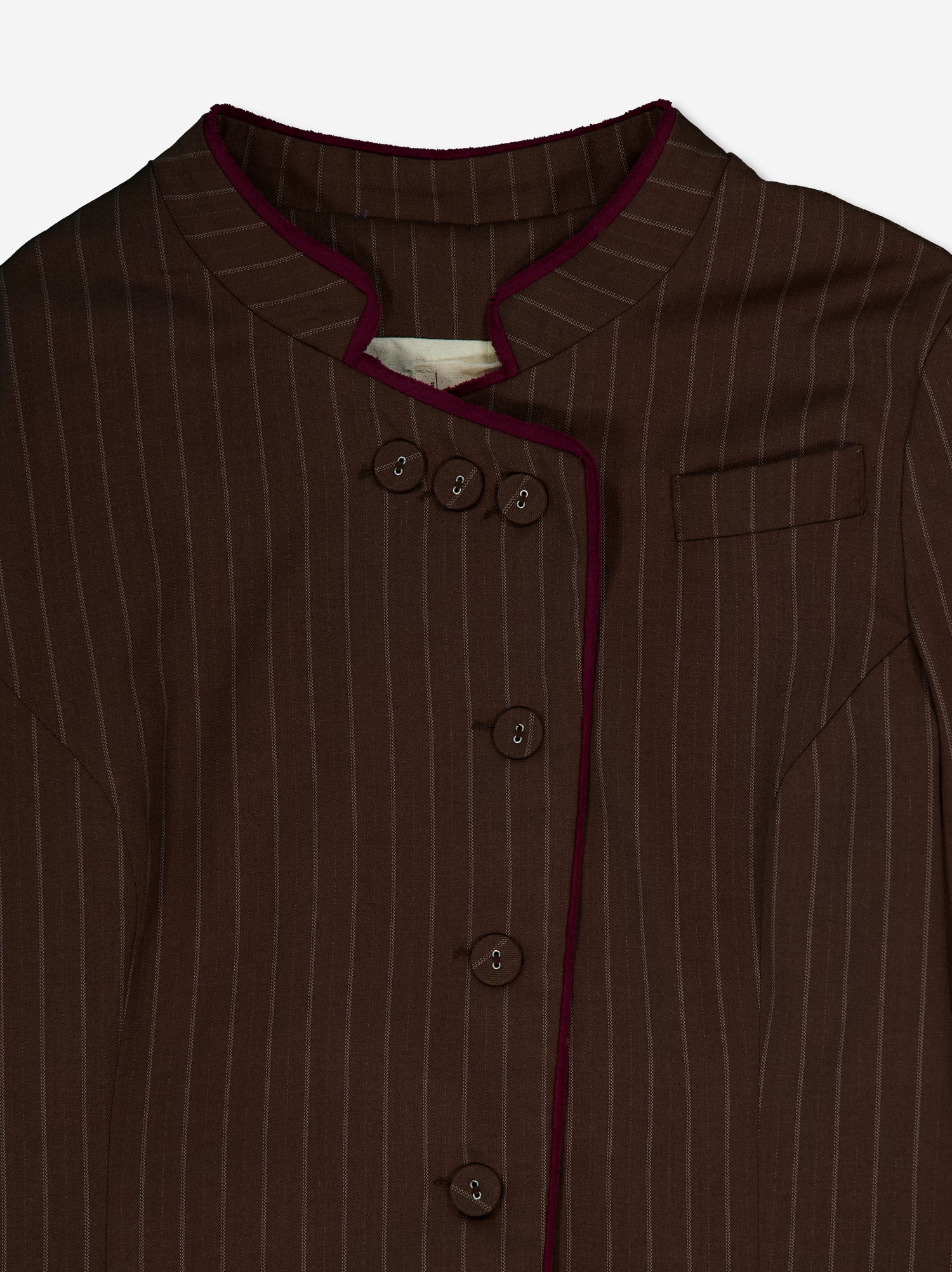 Chaqueta de raya diplomática con vivos Rita