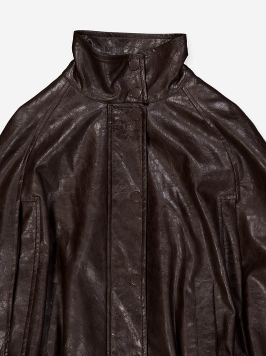 Faux leather pleated waistcoat - Noora