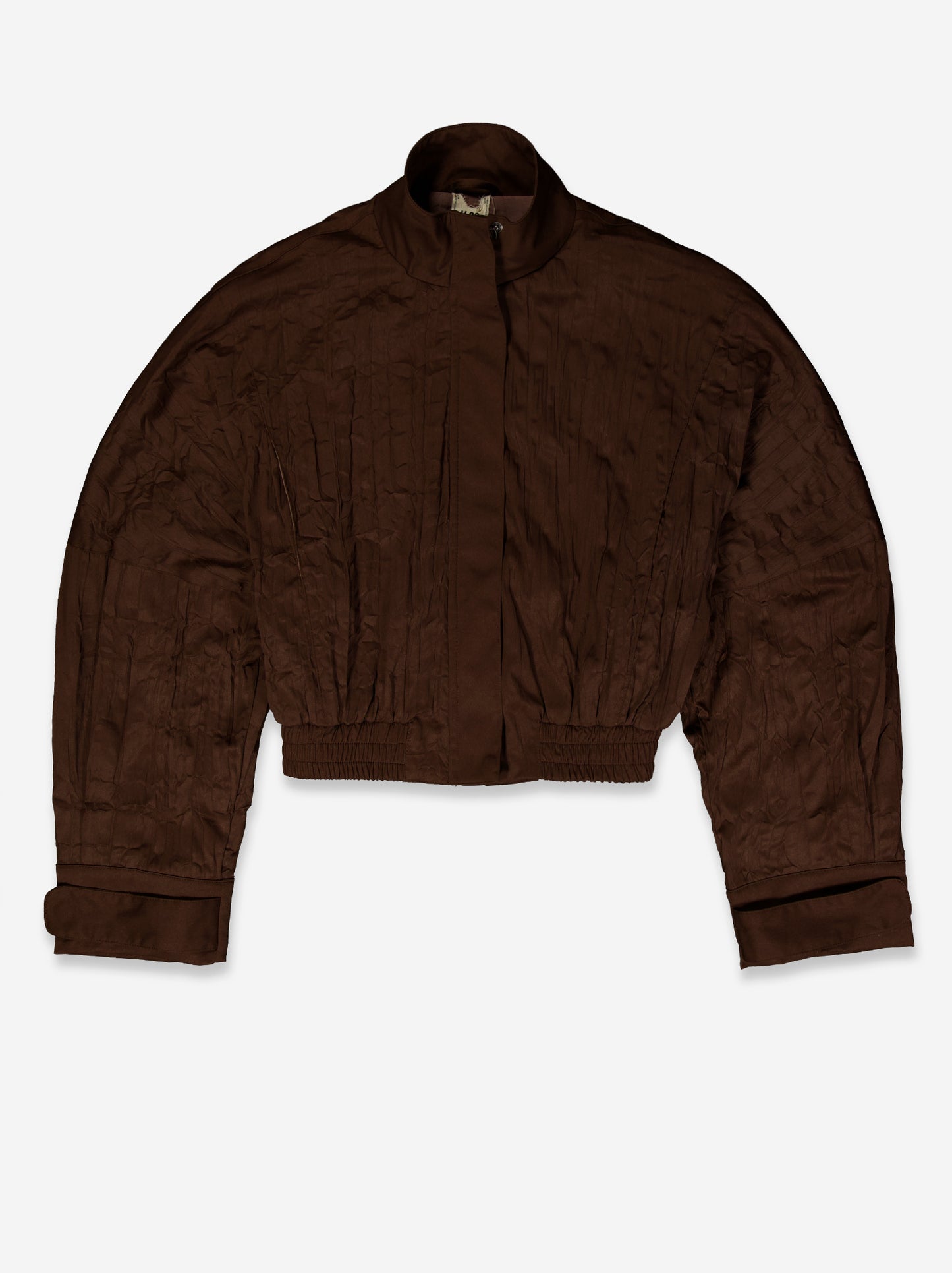 Cazadora bomber cropped efecto arrugado - Bette