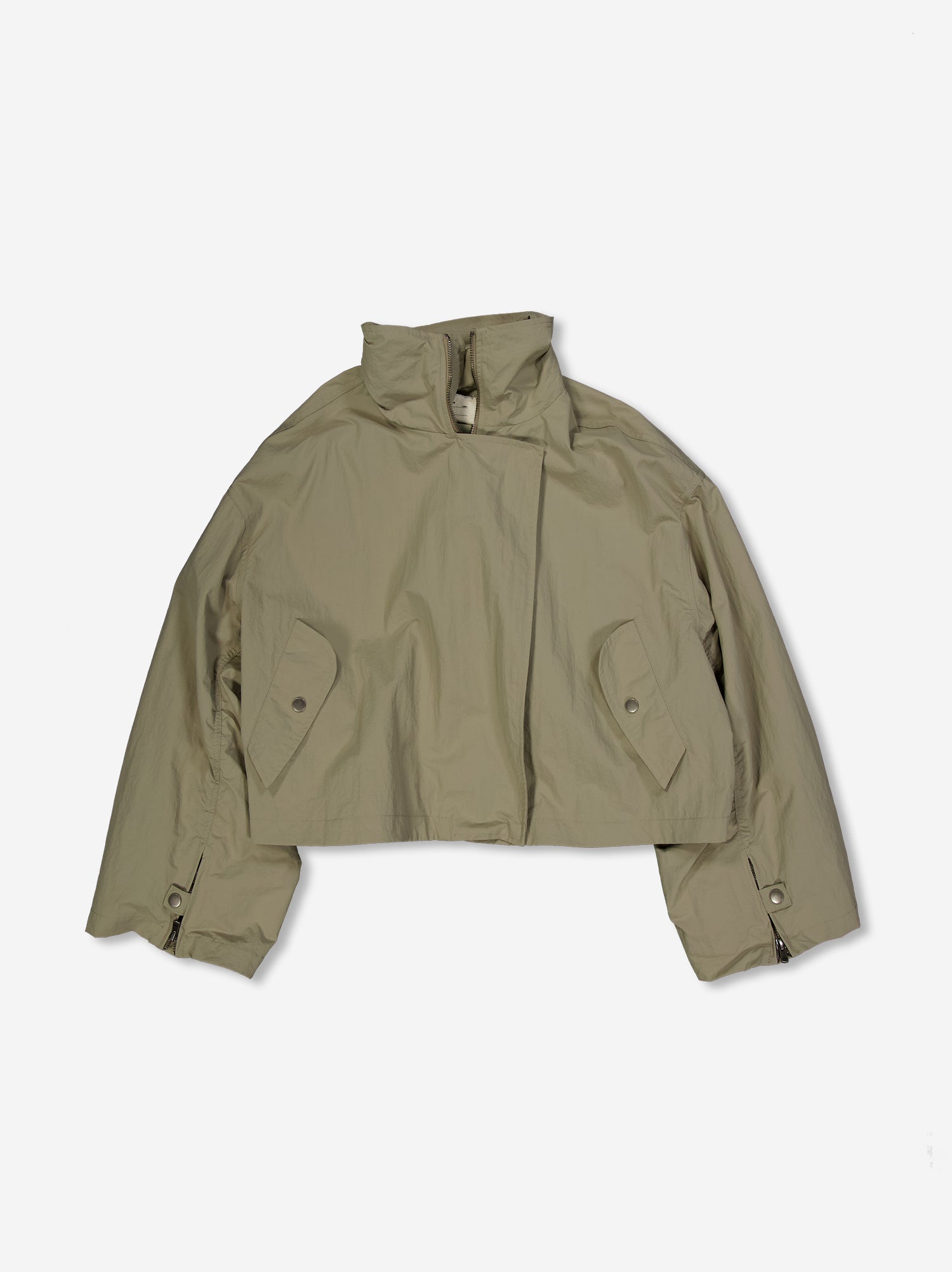 Chaqueta técnica de cuello alto con mangas fruncidas Gemms