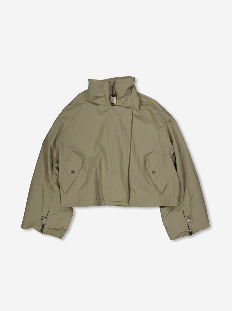 Chaqueta técnica de cuello alto con mangas fruncidas - Gemms