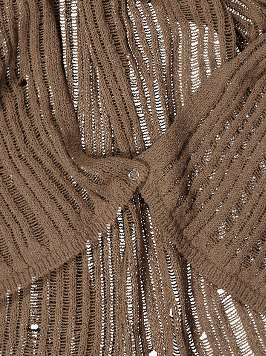 Multi-position knitted cardigan with hood - Venus