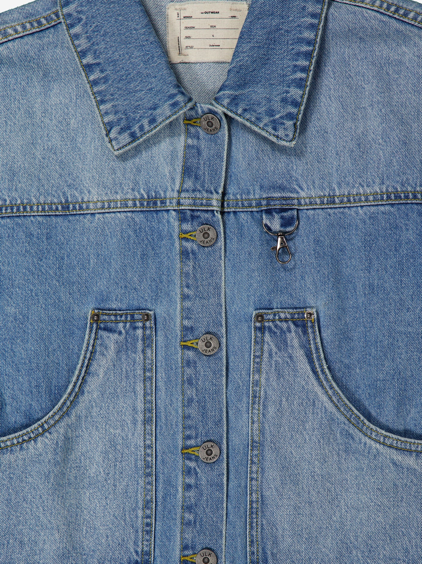 Short denim jacket with front pockets - Zuri