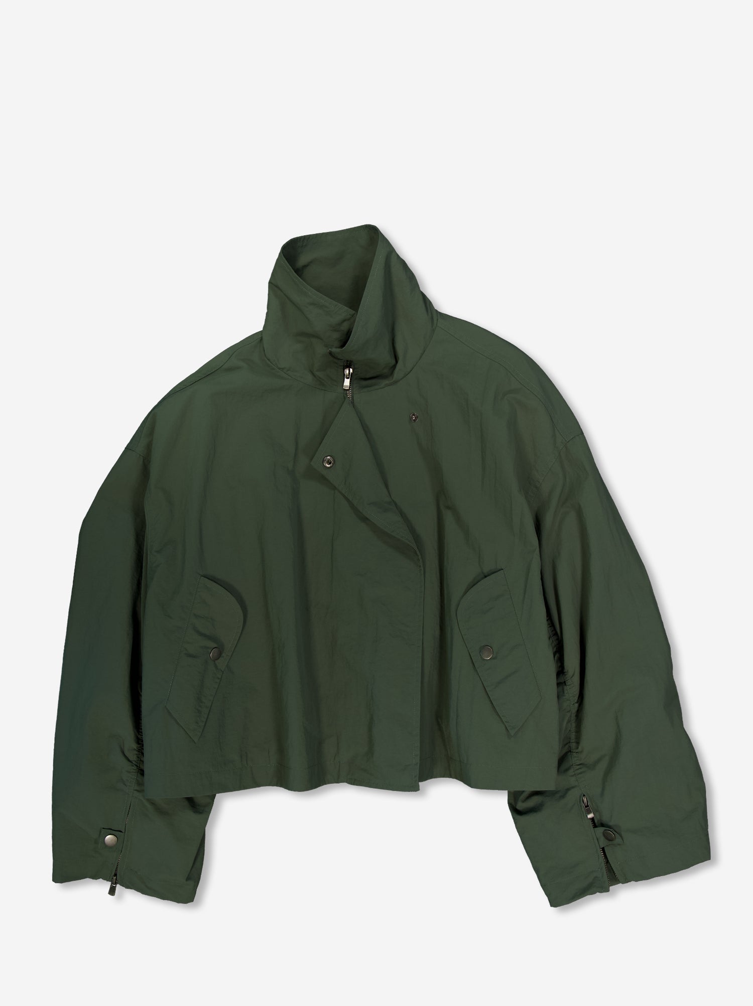 Chaqueta técnica de cuello alto con mangas fruncidas Gemms