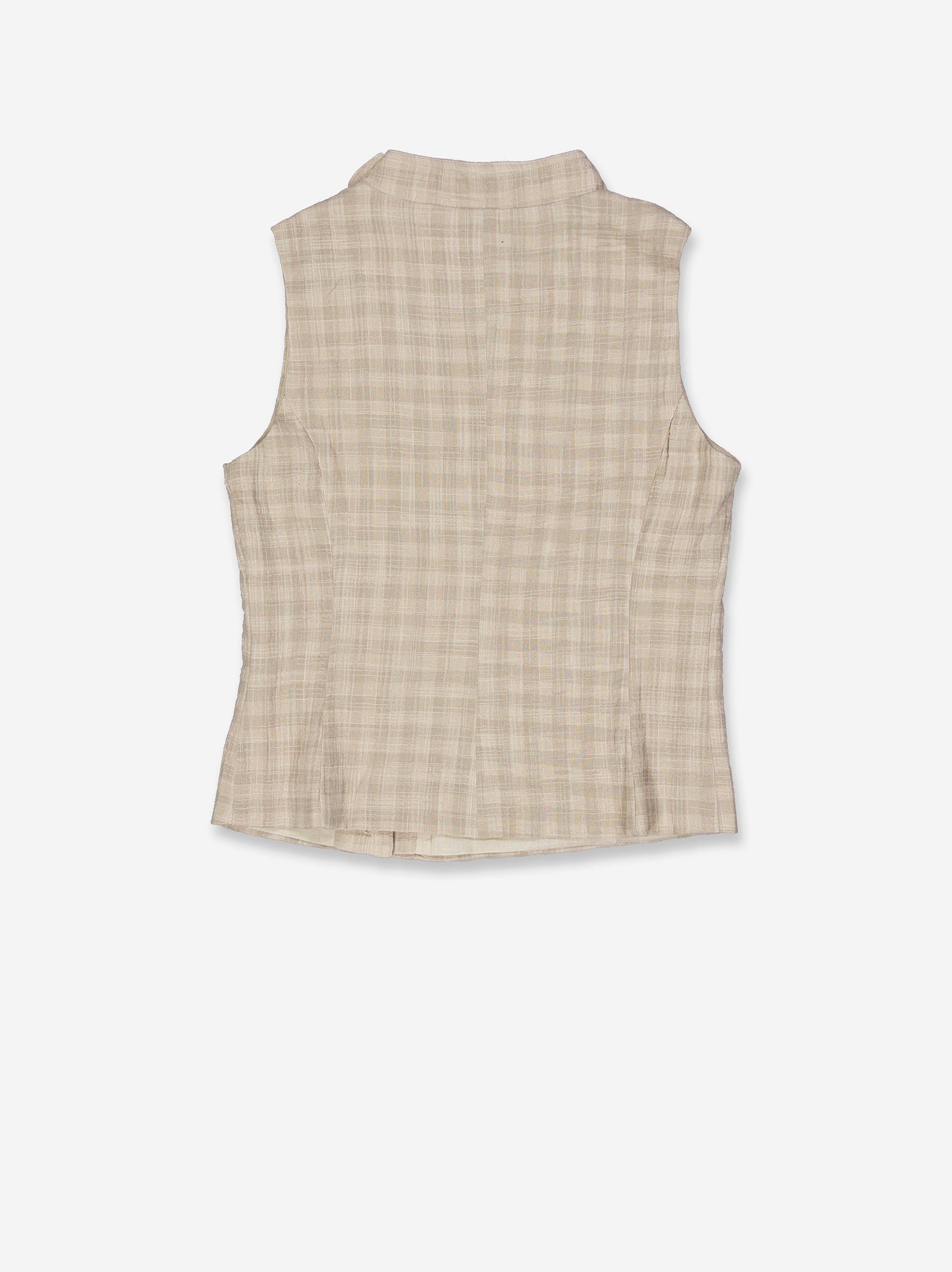 Beige sleeveless crossover top - Formette