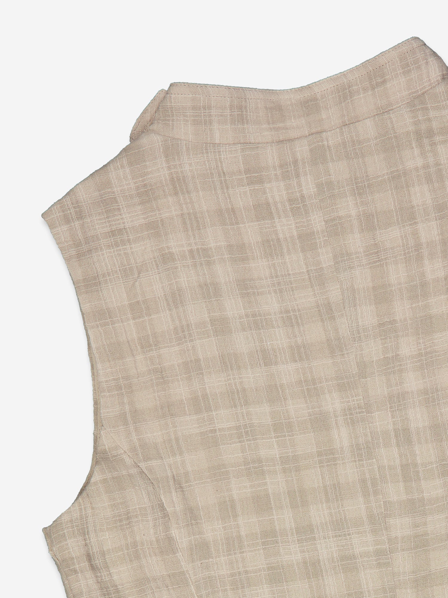 Beige sleeveless crossover top - Formette