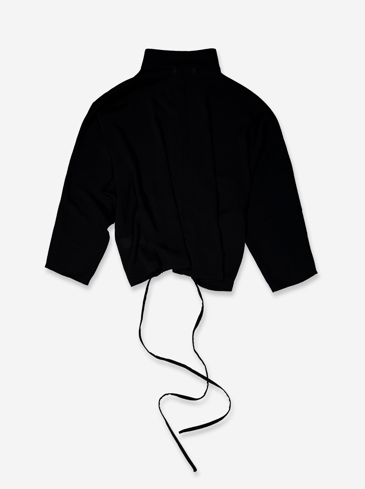 Camisa fluida negra con bajo ajustable - Kaika