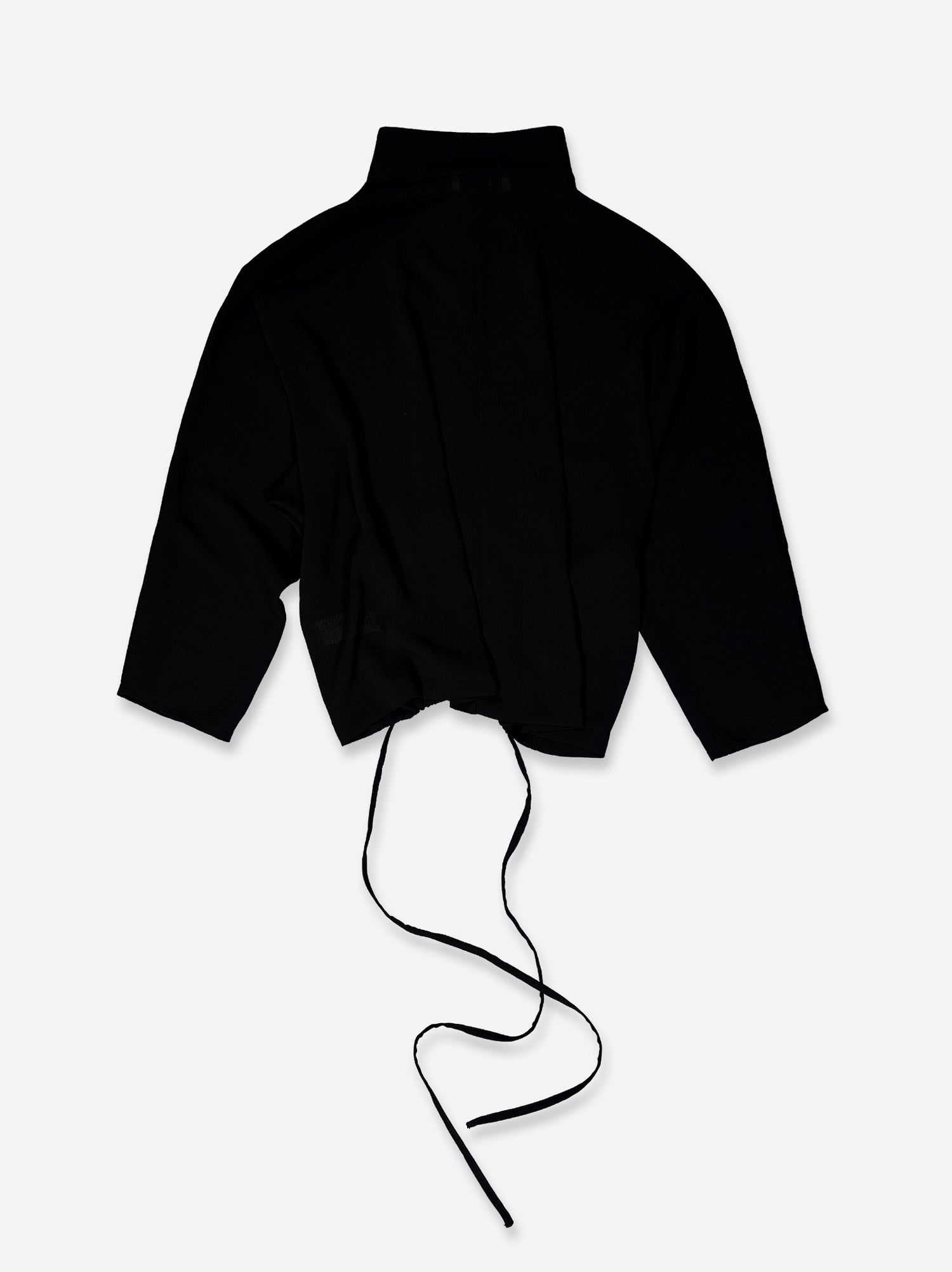 Black fluid shirt with adjustable hem - Kaika