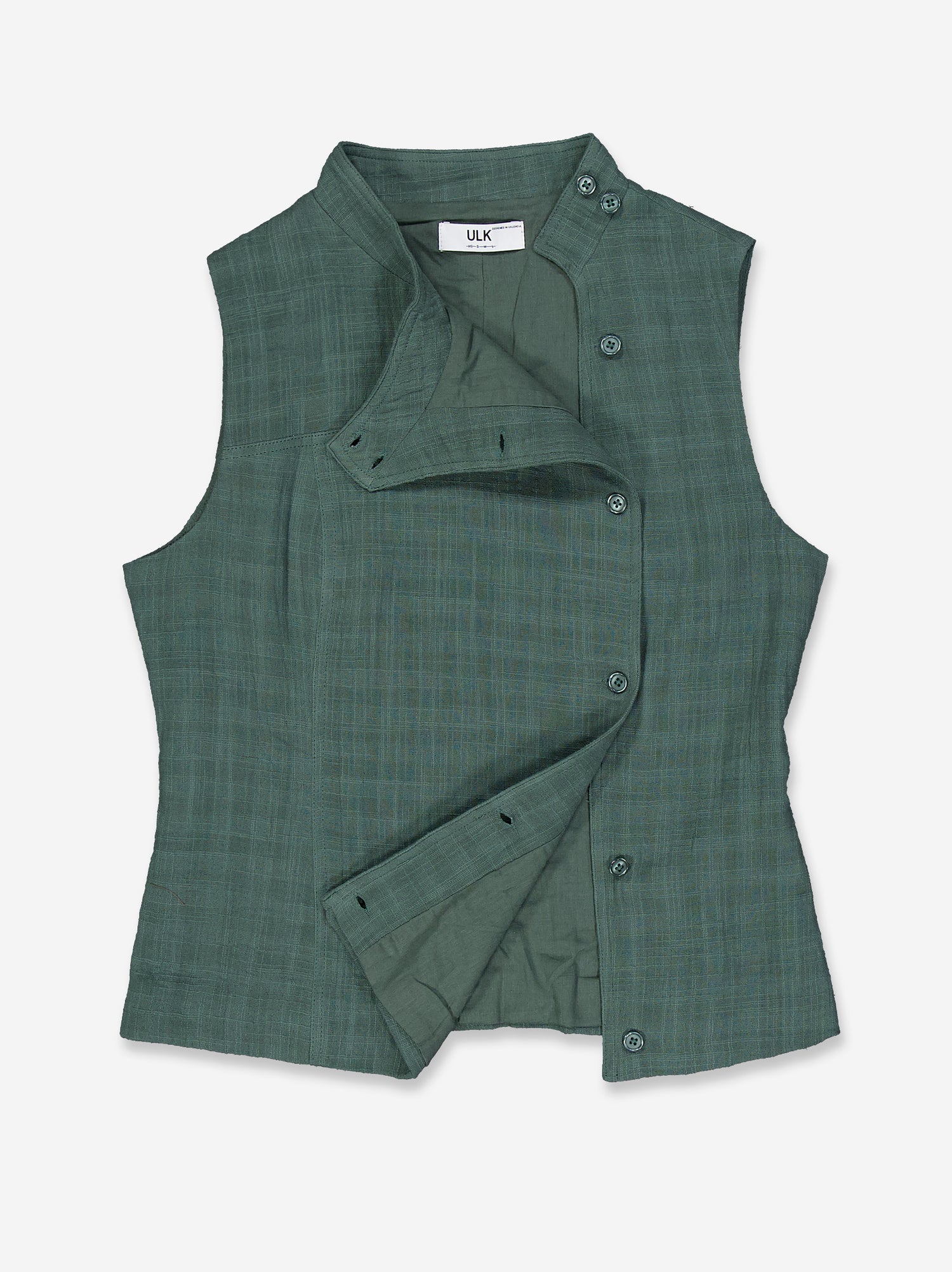 Green sleeveless wrap top - Formette