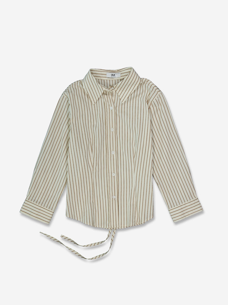 Camisa a rayas con ajuste trasero - Mirae