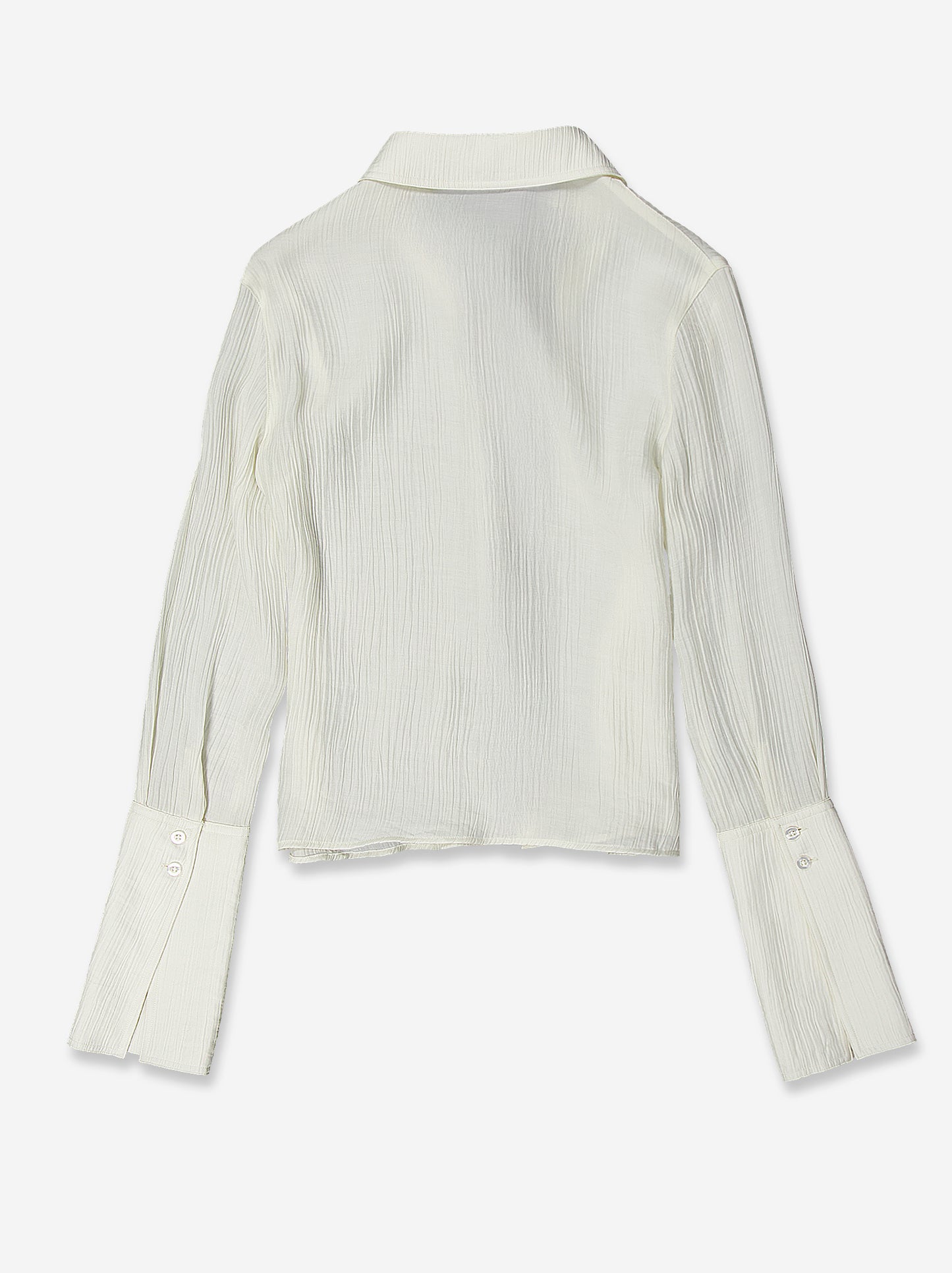 Textured white long-sleeve shirt - Camuleta