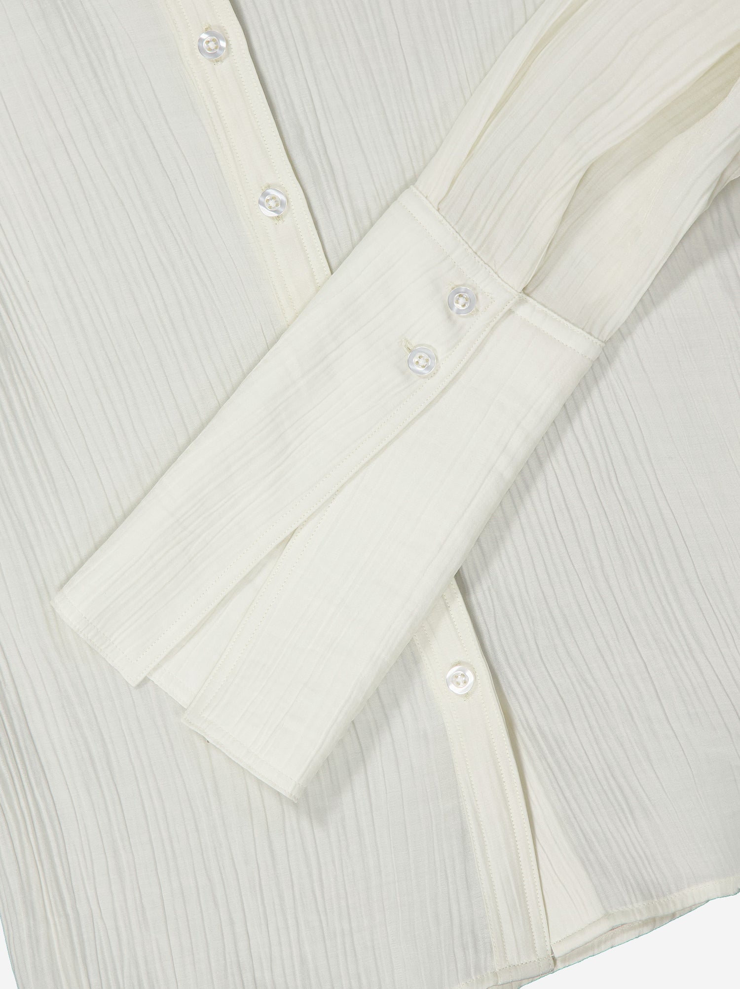 Camisa textura detalle manga blanca - Camuleta