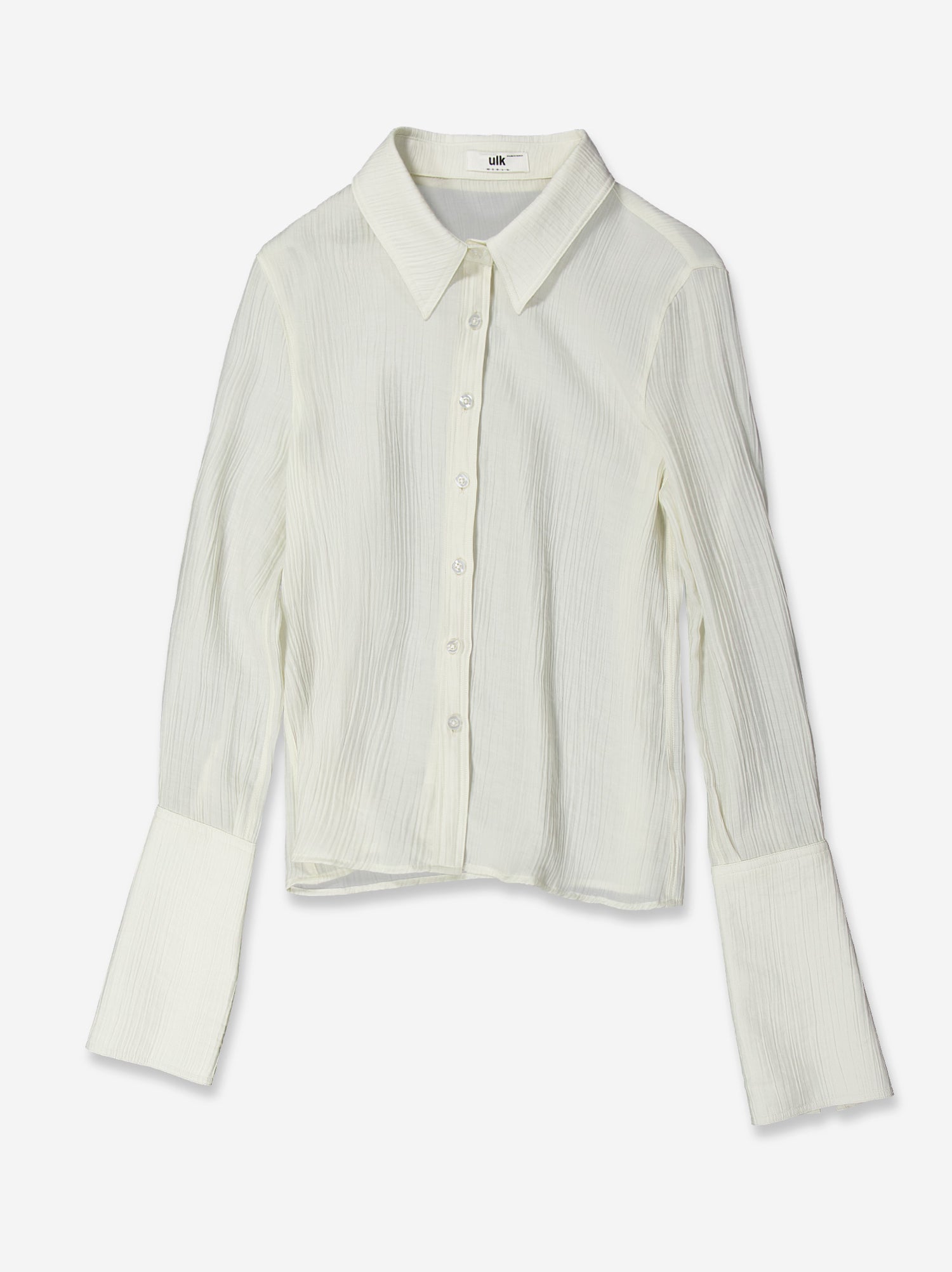 Camisa textura detalle manga blanca - Camuleta