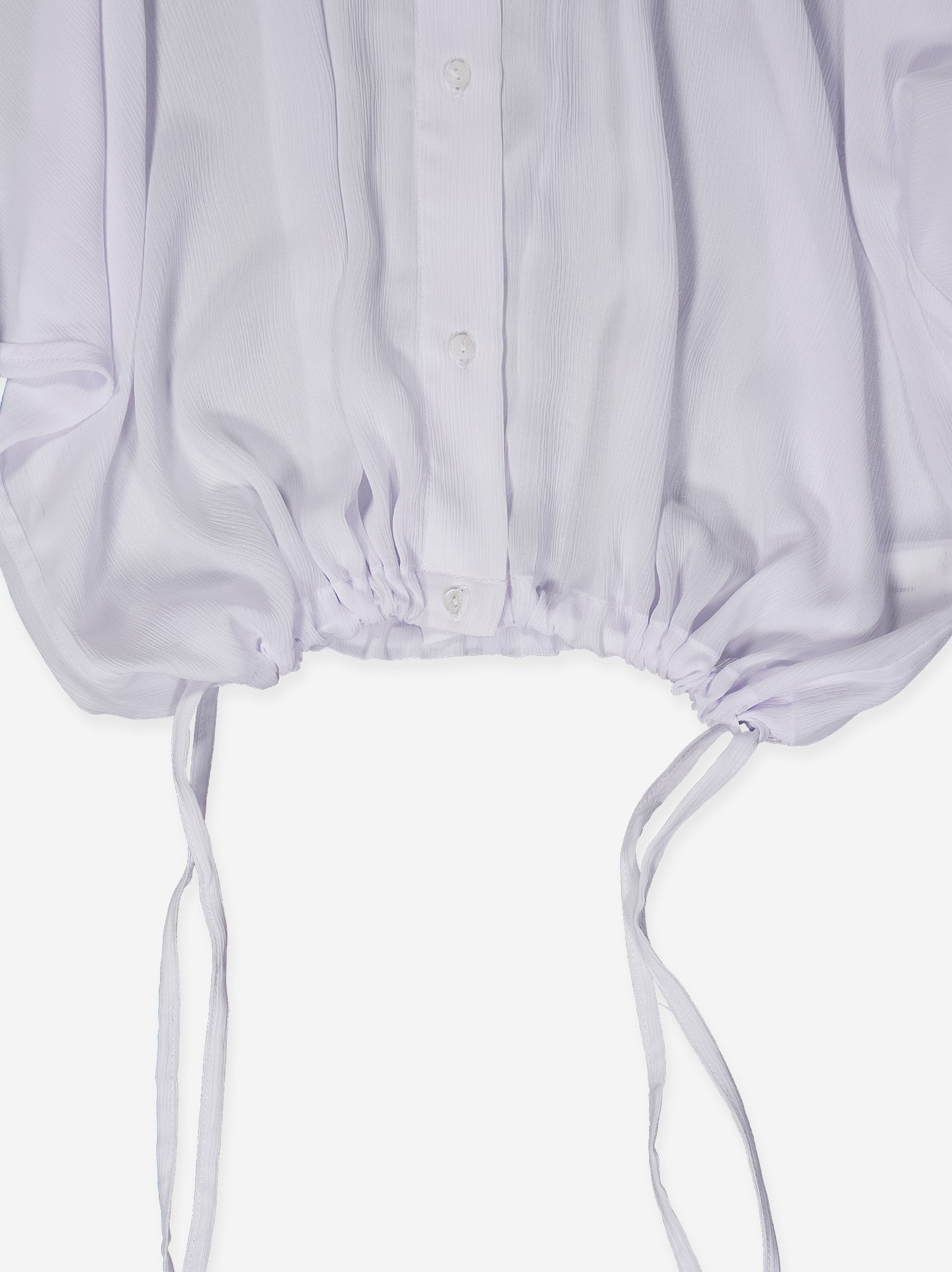 Camisa fluida blanca con bajo ajustable - Kaika