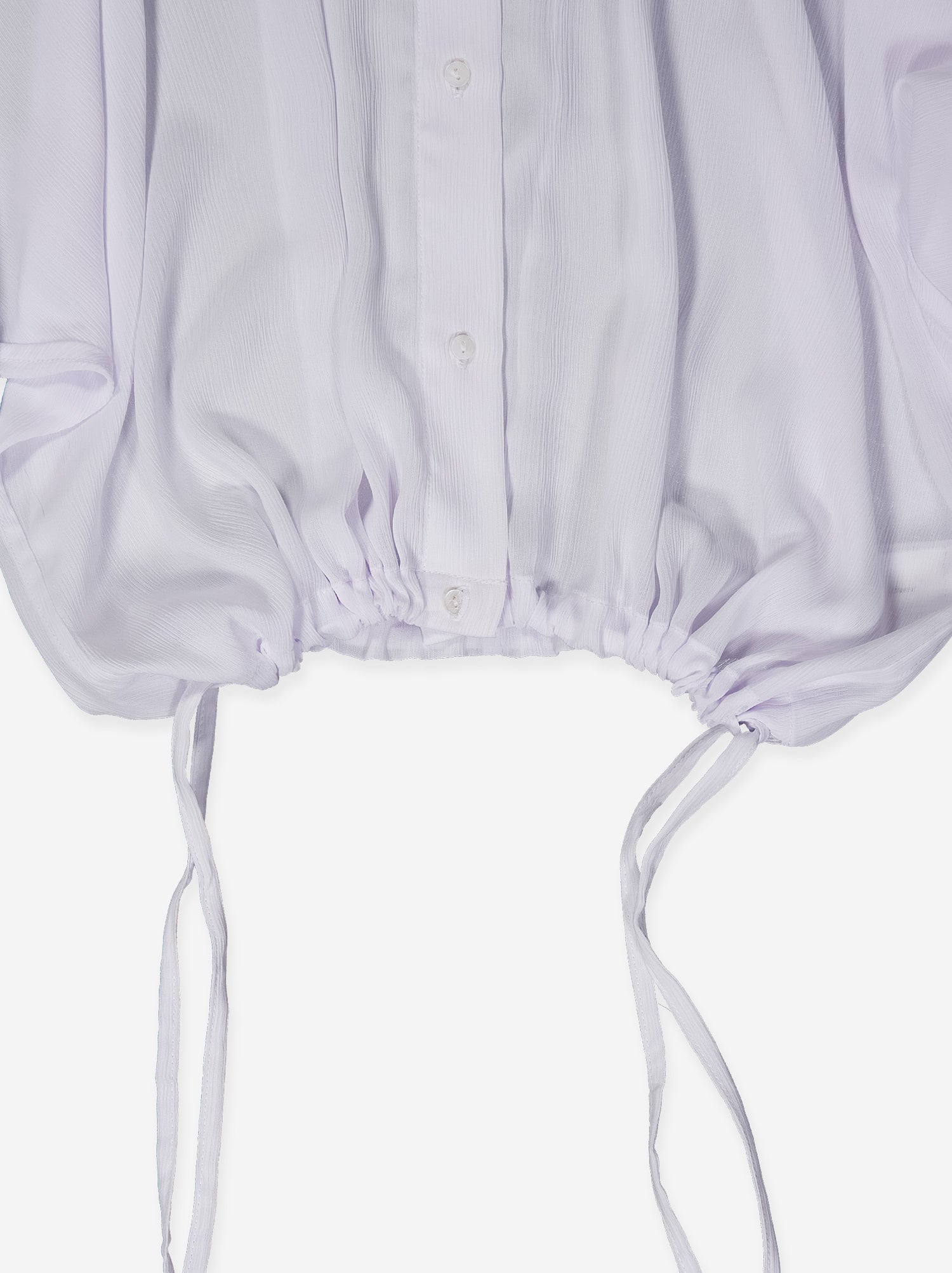White flowing shirt with adjustable hem - Kaika