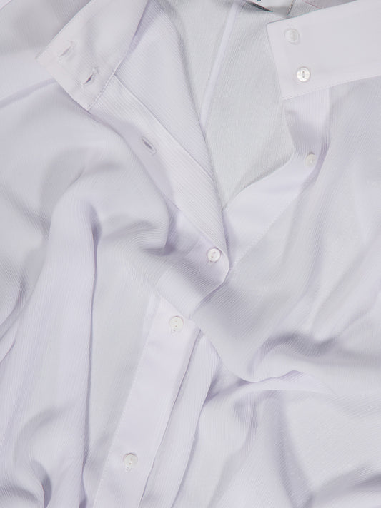 White flowing shirt with adjustable hem - Kaika