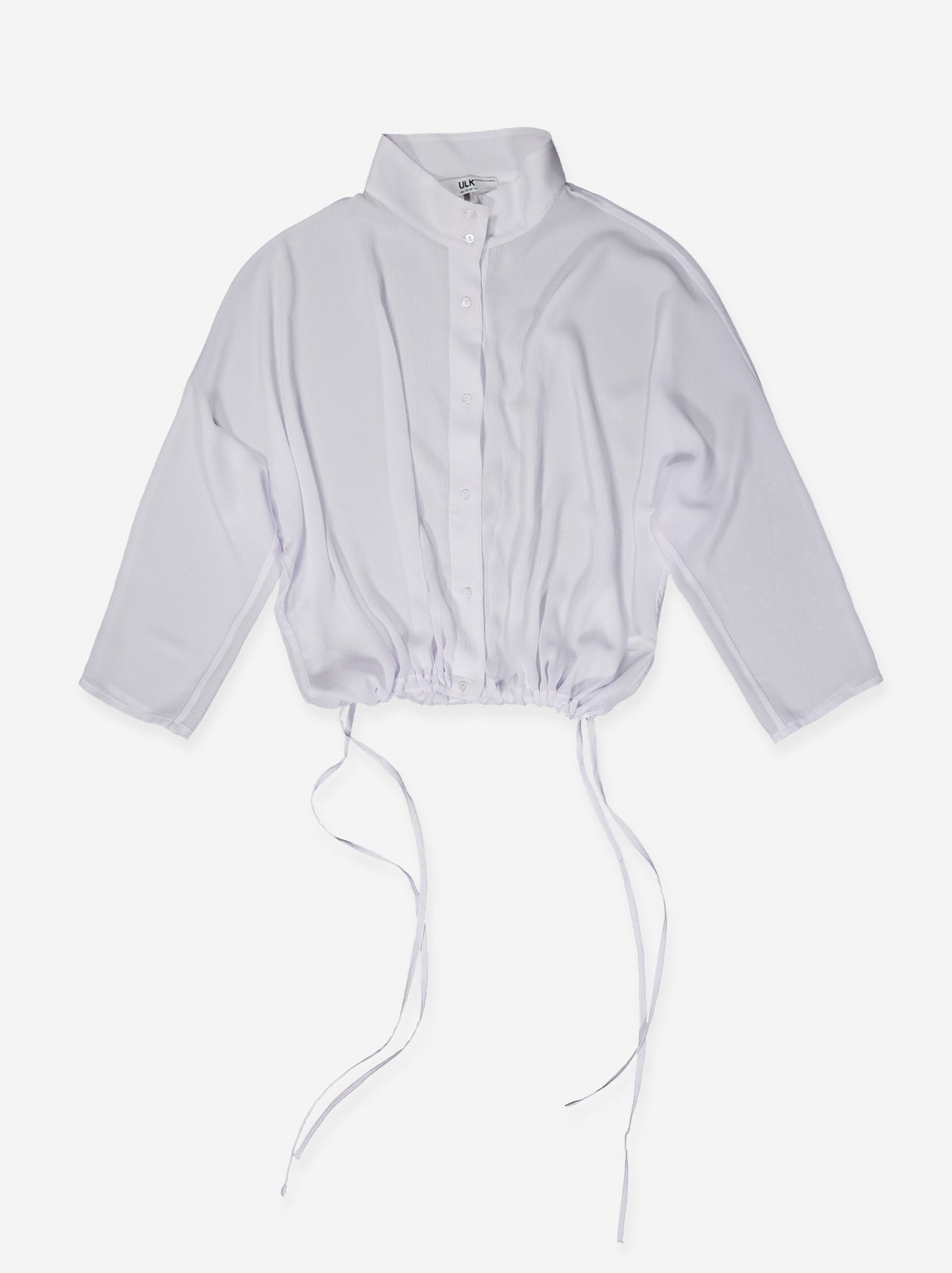 Camisa fluida blanca con bajo ajustable - Kaika