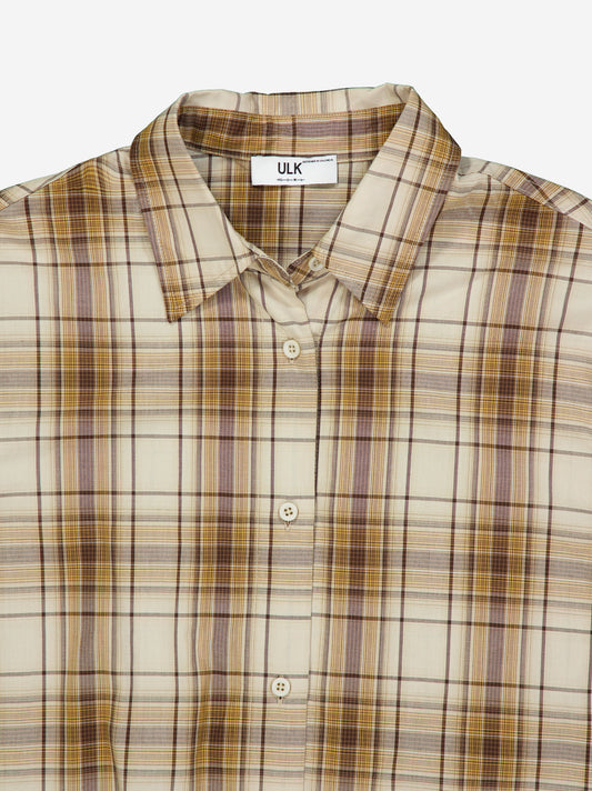 Boxy fit plaid shirt - Numi