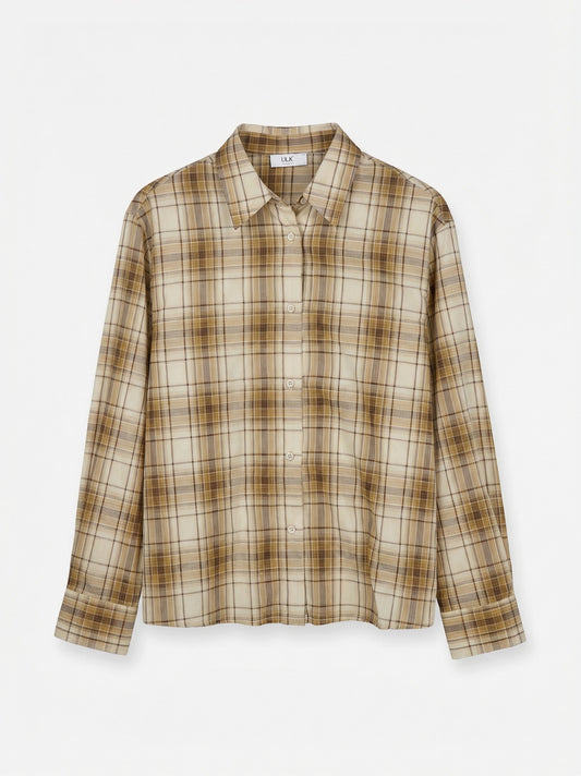 Boxy fit plaid shirt - Numi
