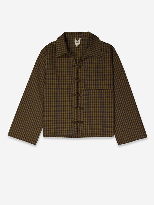 Camisa a cuadros con botones de nudo - Davis