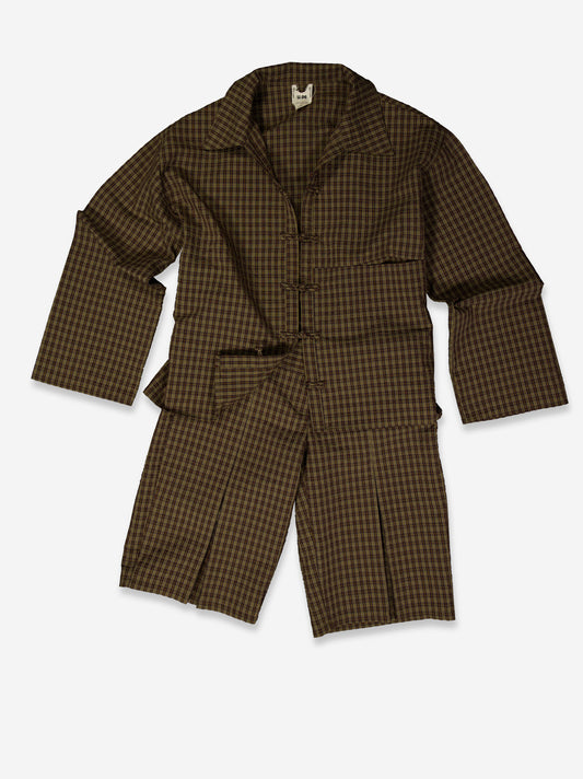 Camisa a cuadros con botones de nudo - Davis