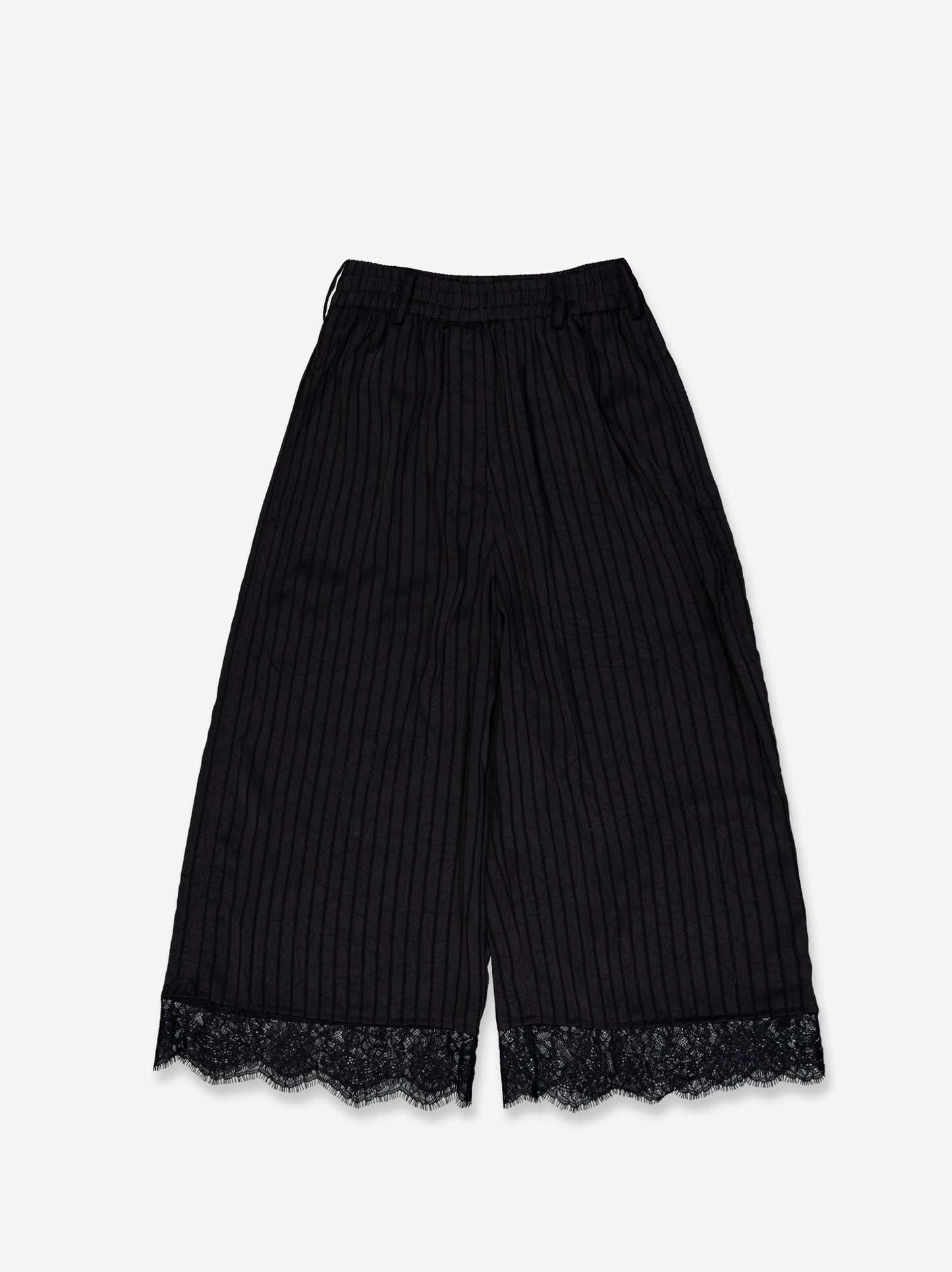 Pantalón cropped negro con encaje - Petti Maxi