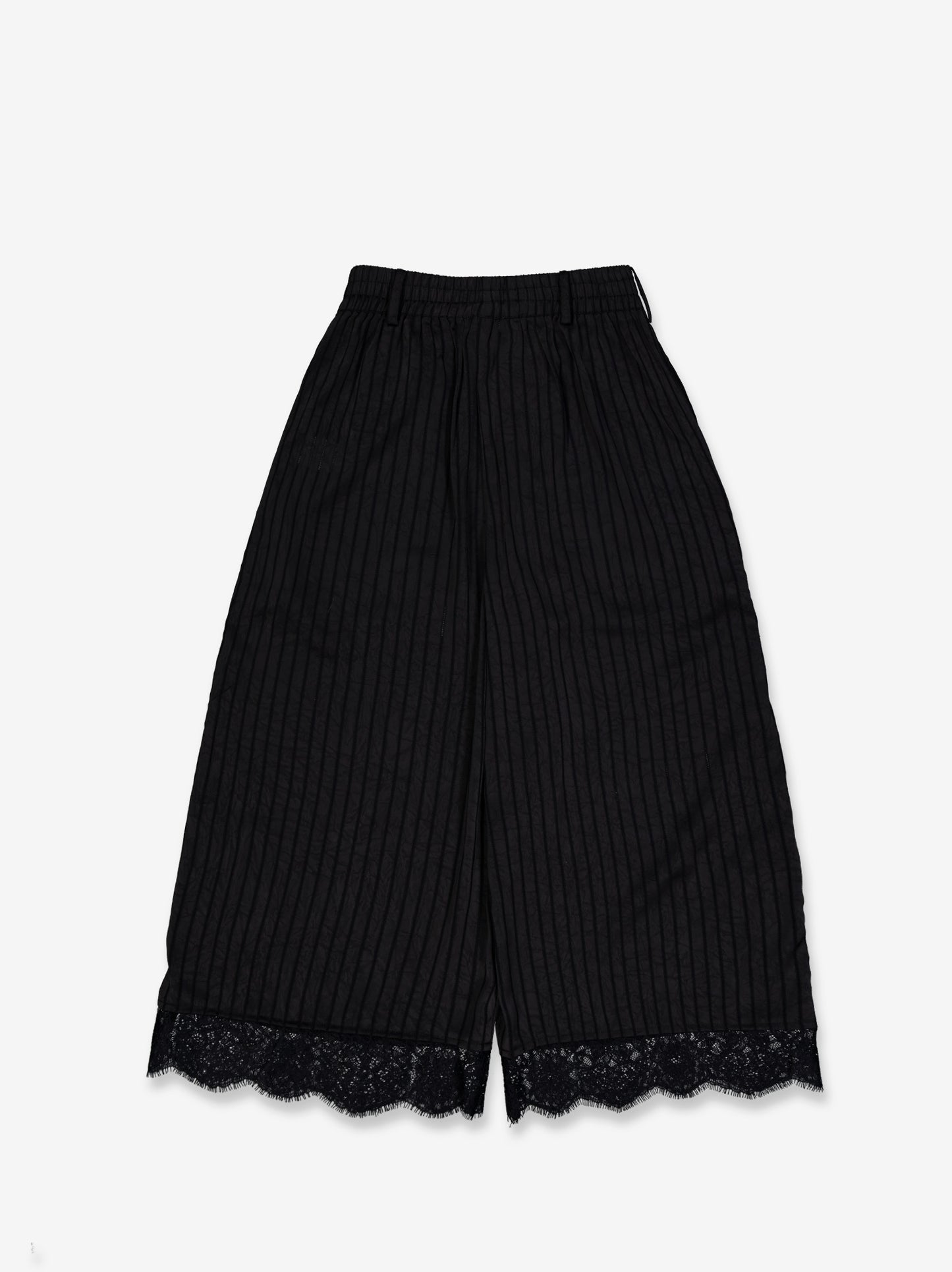 Pantalón cropped negro con encaje - Petti Maxi