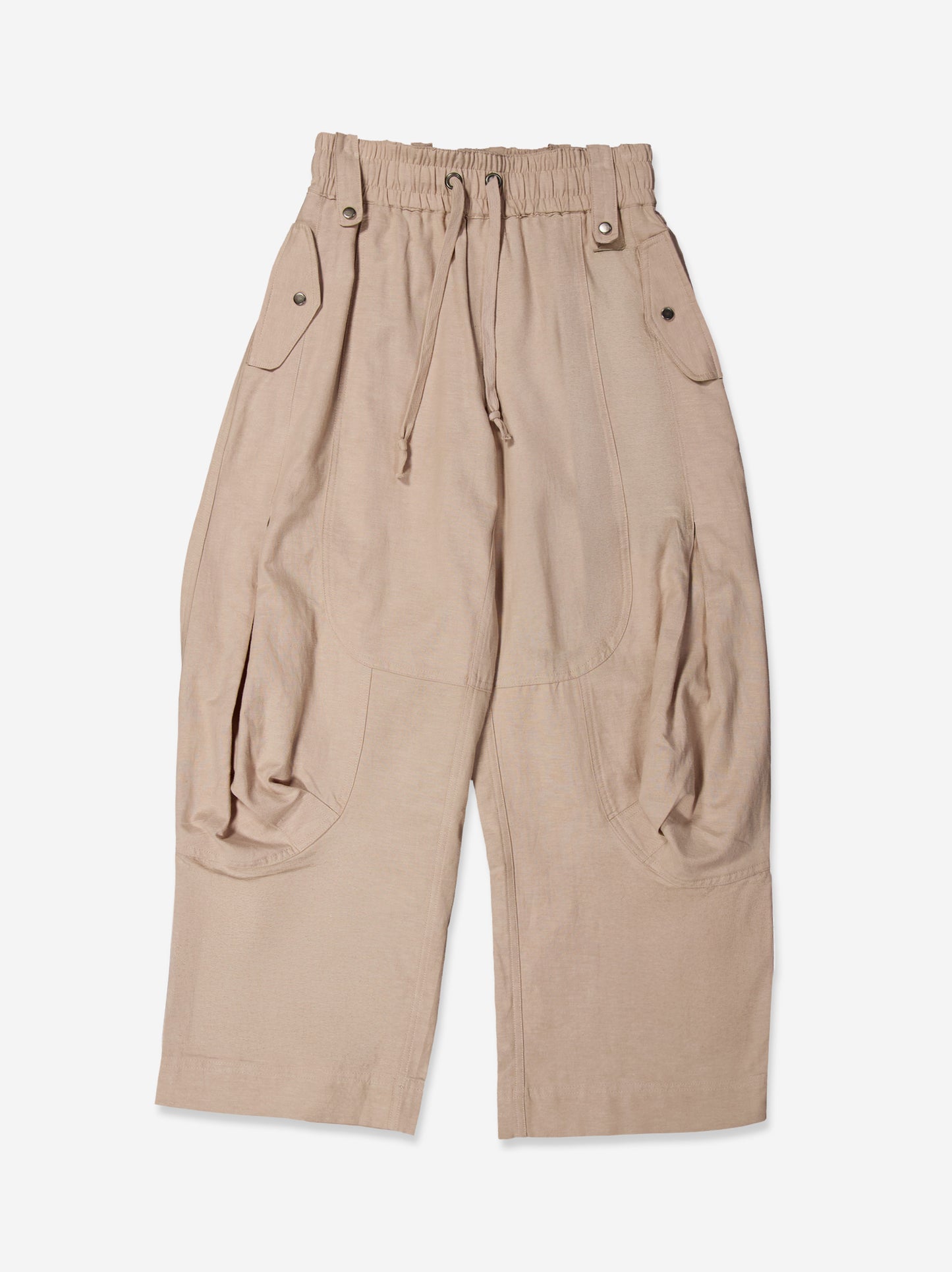 Pantalón Cargo De Lino Beige - Nuca