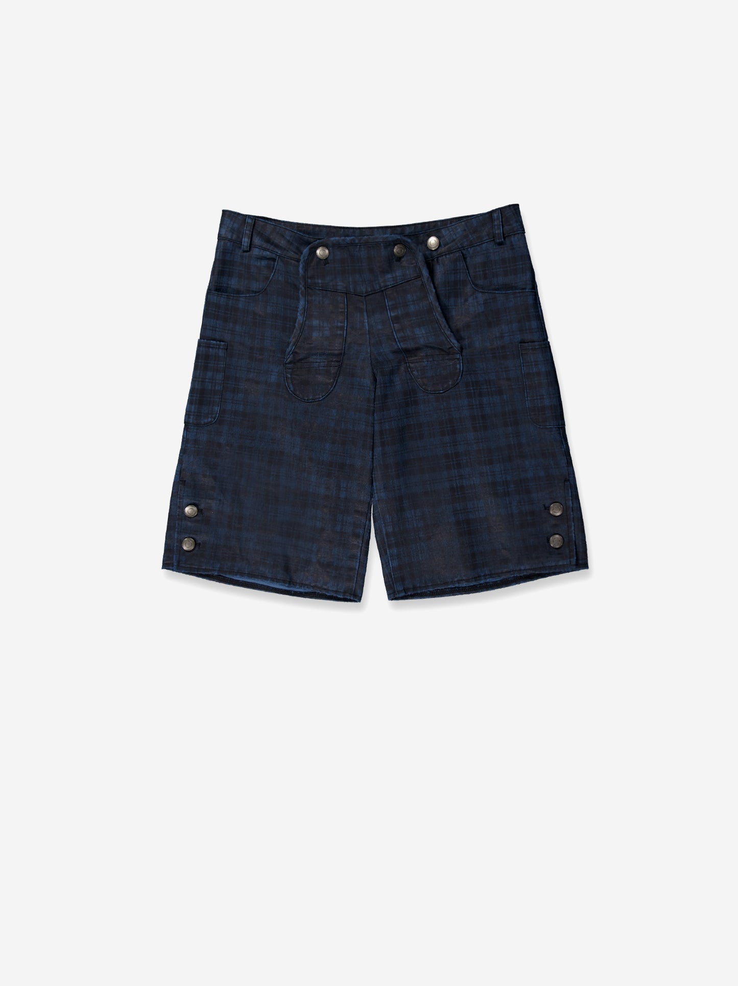 Bermudas de cuadros azul con botones - Vilna
