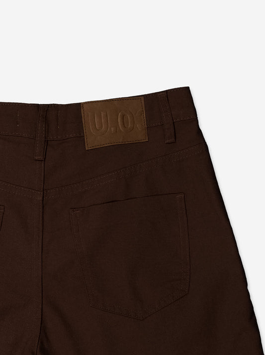 Brown fluid dart shorts - Mina