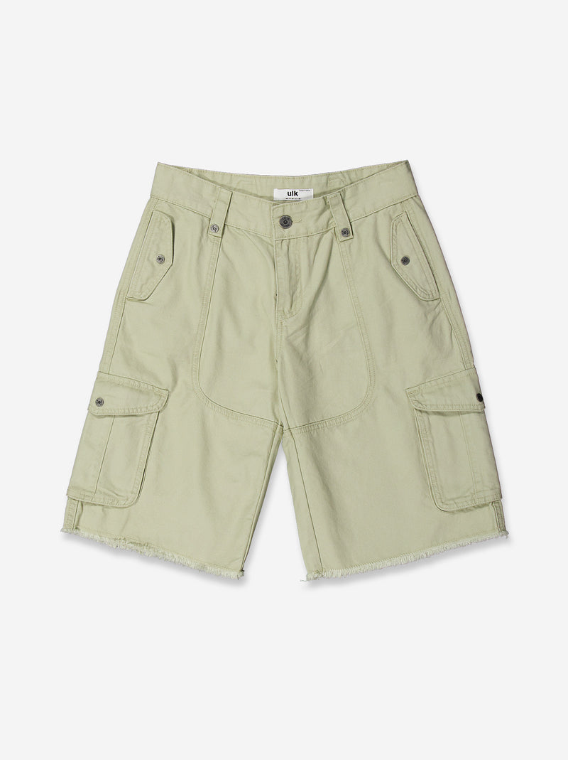 Beige cargo Bermuda shorts with pockets - Bruce