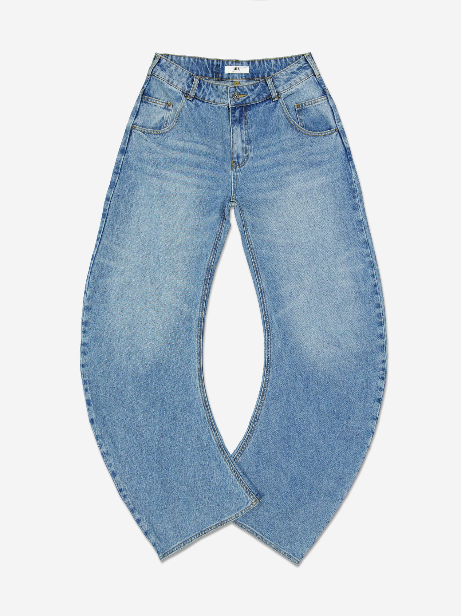 Jeans de pernera curva Jones