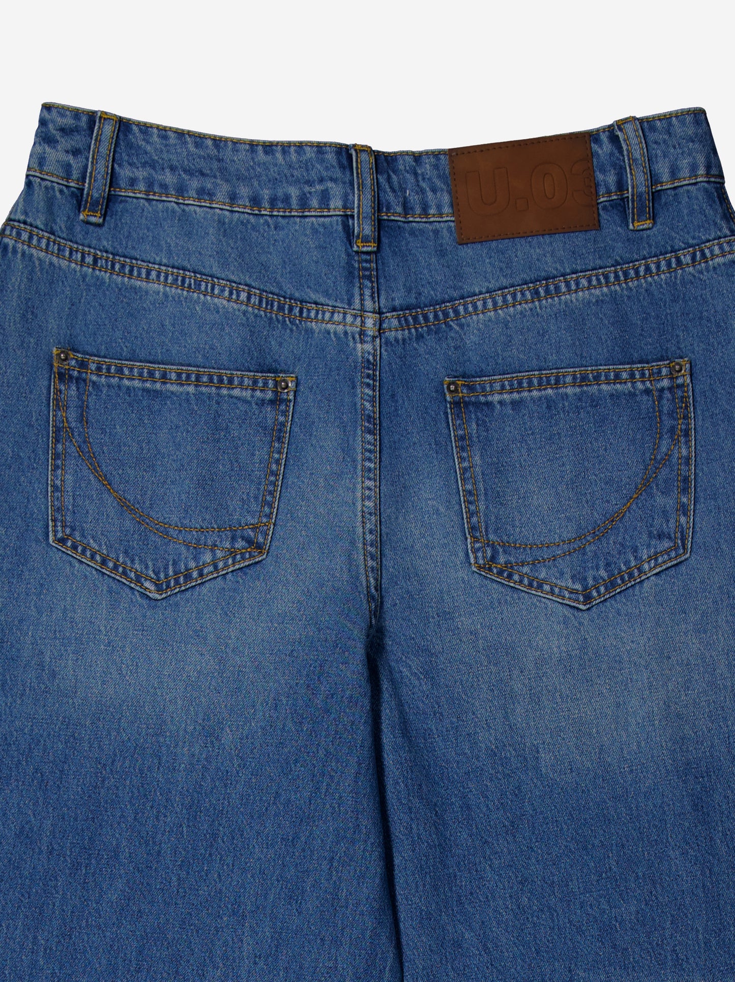 Washed blue wide leg jeans - You are