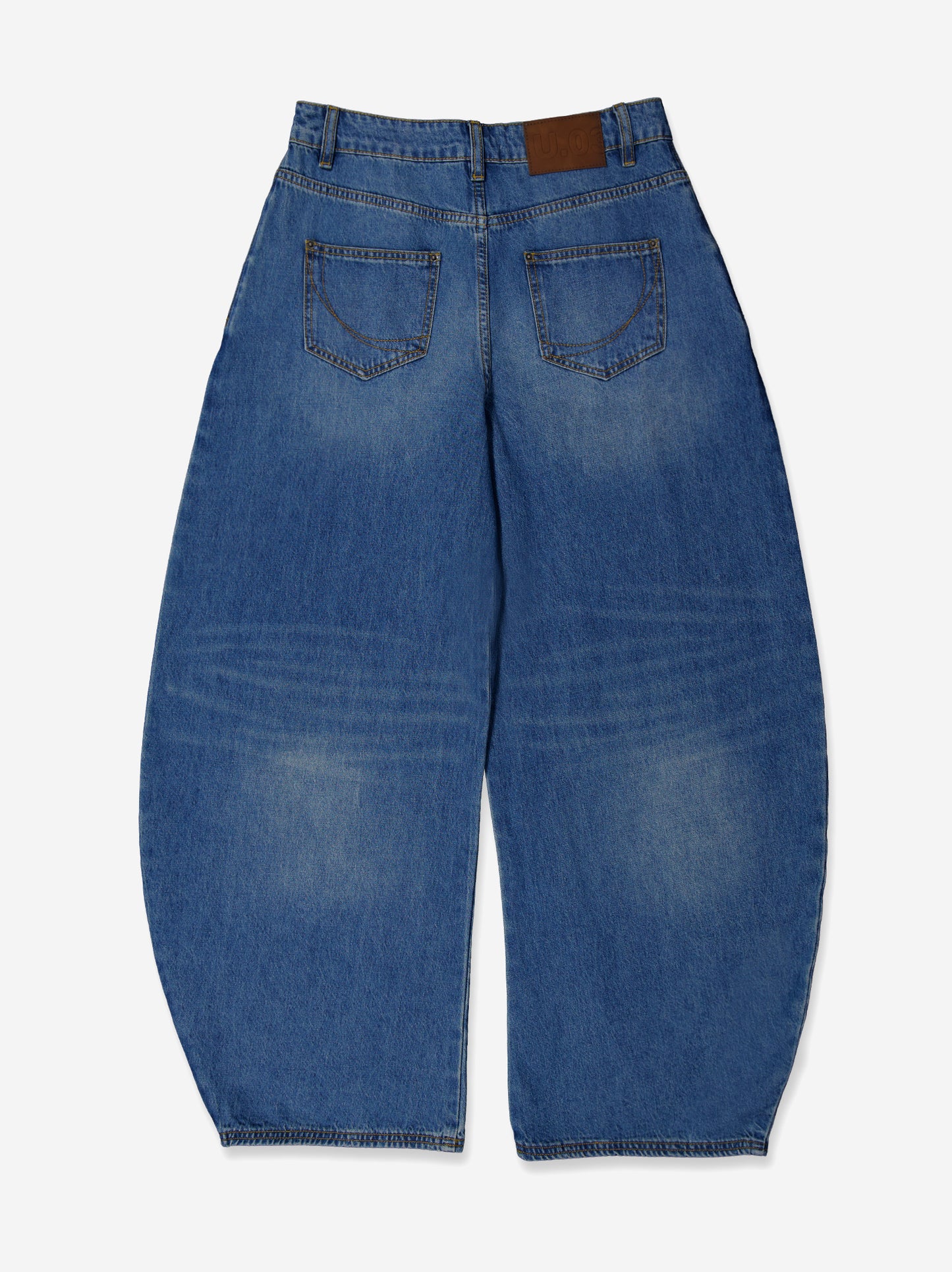 Washed blue wide leg jeans - You are