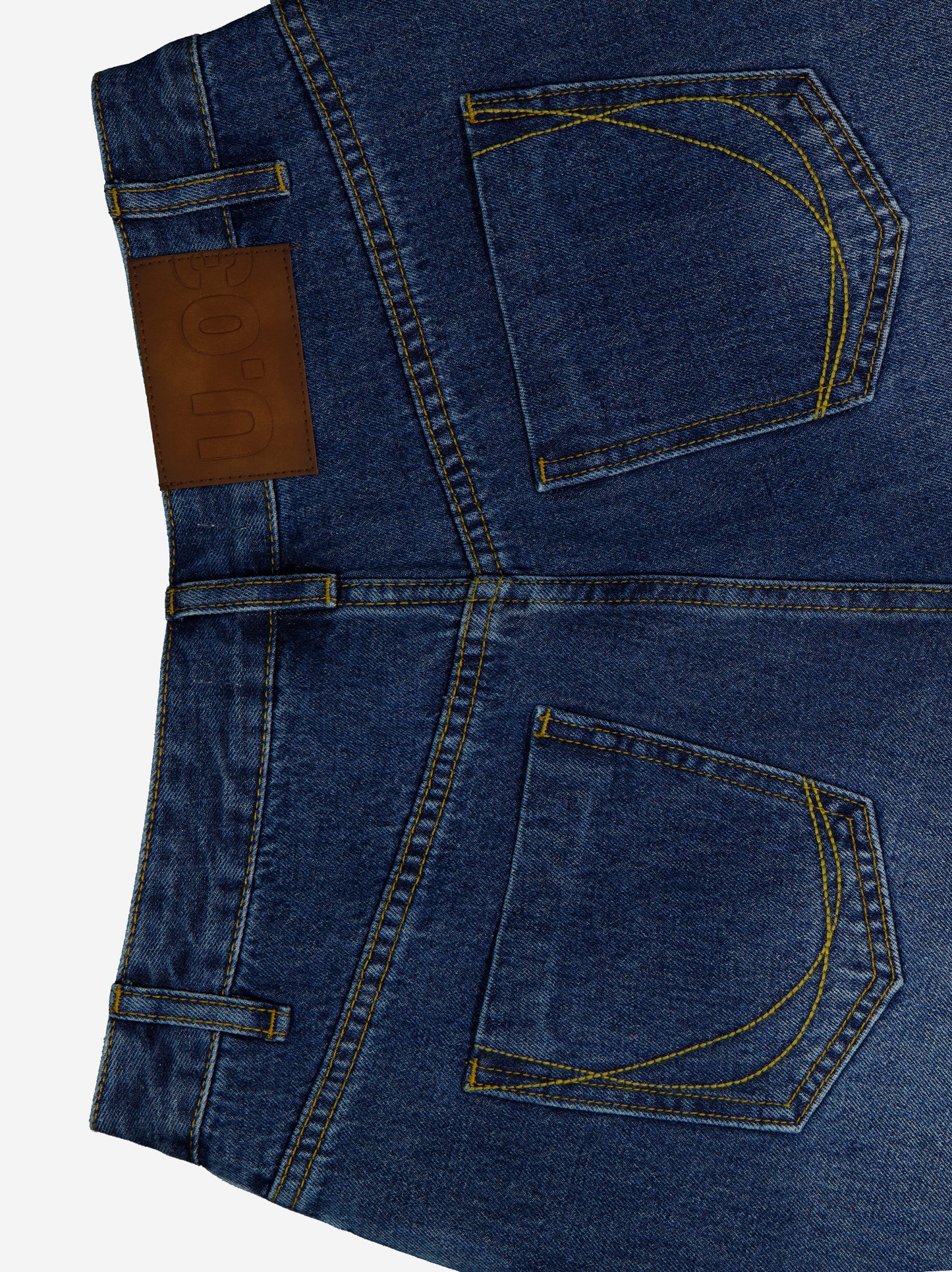 Denim Bermuda shorts with front pleats - Mina