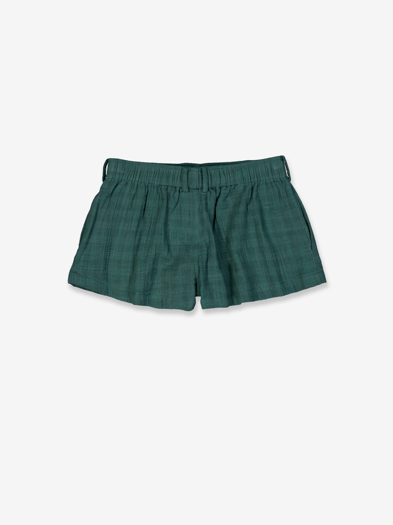 Fluid green shorts with elasticated waist - Koa