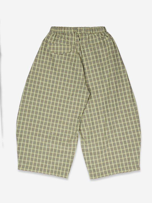 Pantalones barrel tartán con cintura elástica - Picnic