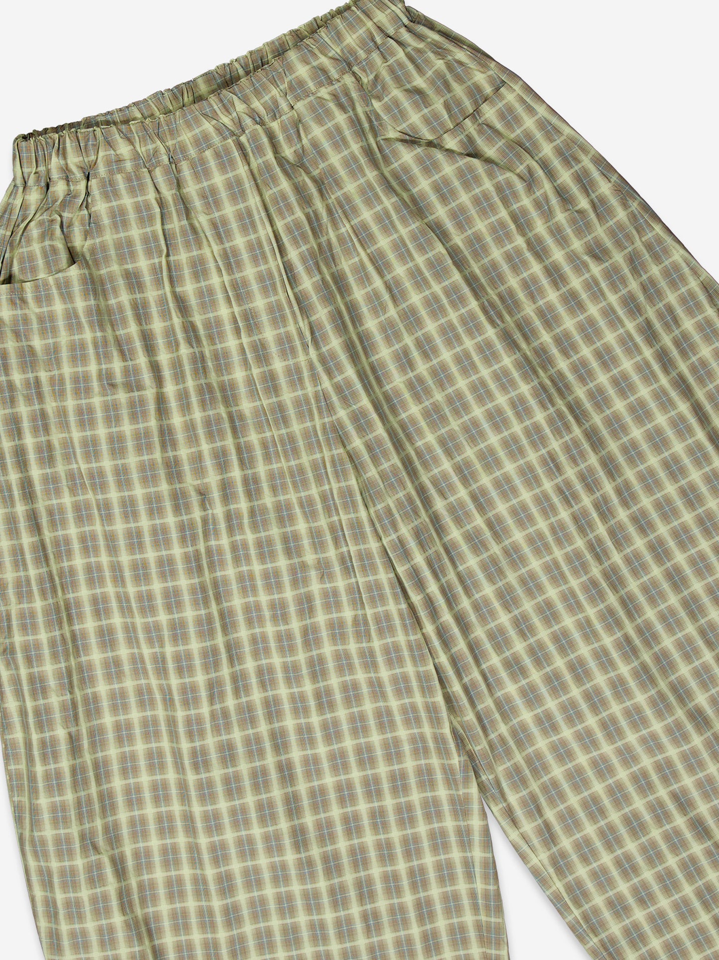 Tartan barrel trousers with elasticated waist - Picnic